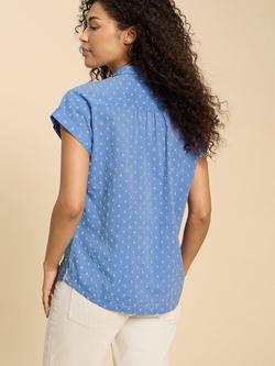 White Stuff Ellie Organic Cotton Shirt - view 2, Blue/Multi