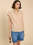 White Stuff Ellie Organic Cotton Check Shirt, Multi