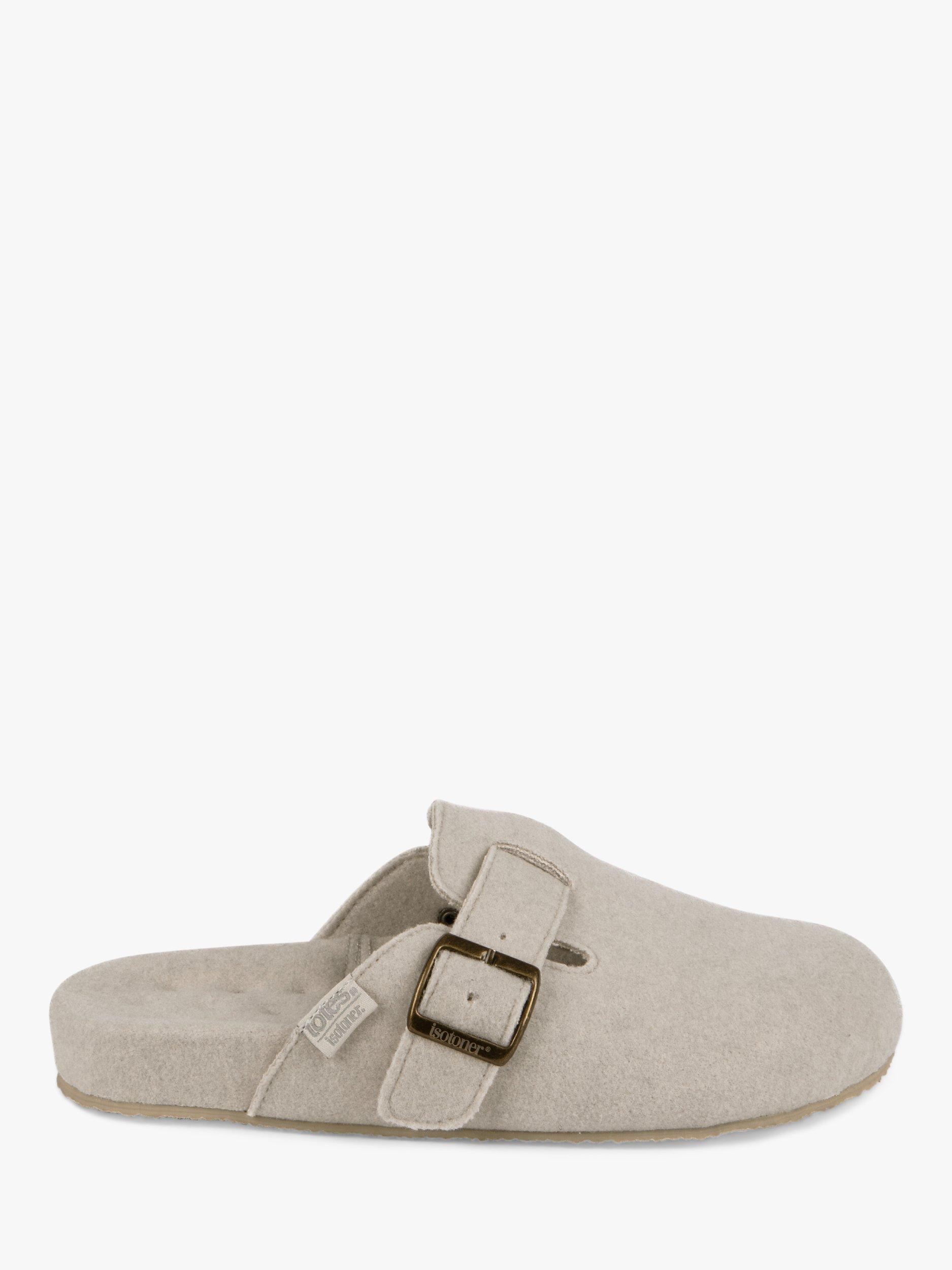 Product image 1 of 6, which shows totes Women's Felt Clog Slippers, Natural Oyster, 4