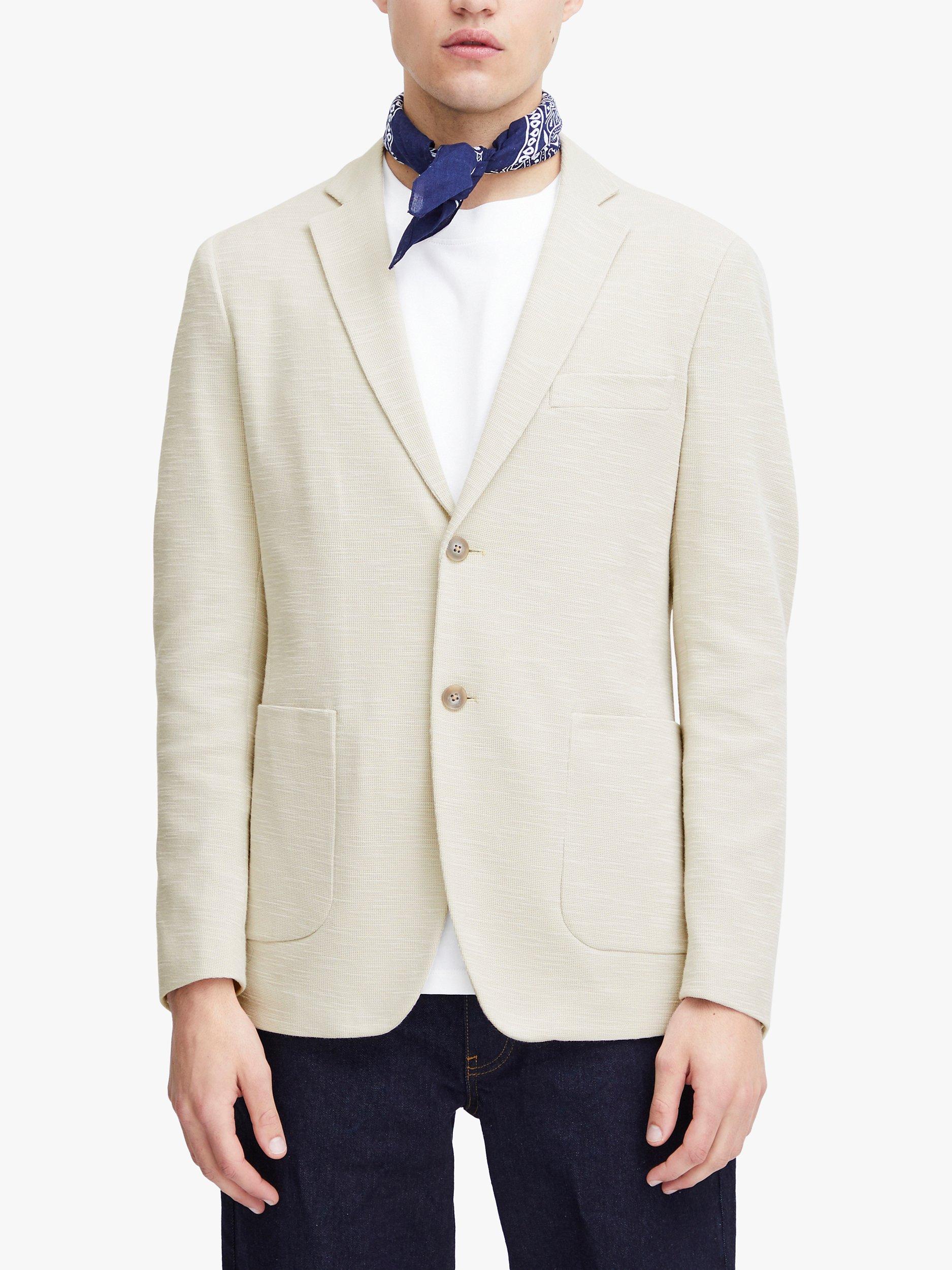 Product image 1 of 6, which shows Casual Friday Bille Slub Yarn Single Breasted Blazer, Pumice Stone, 46