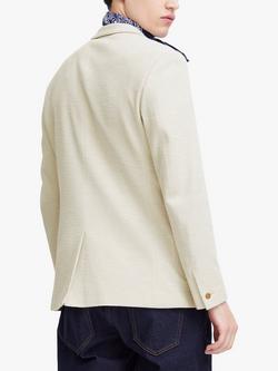 Casual Friday Bille Slub Yarn Single Breasted Blazer, Pumice Stone - view 2, Pumice Stone