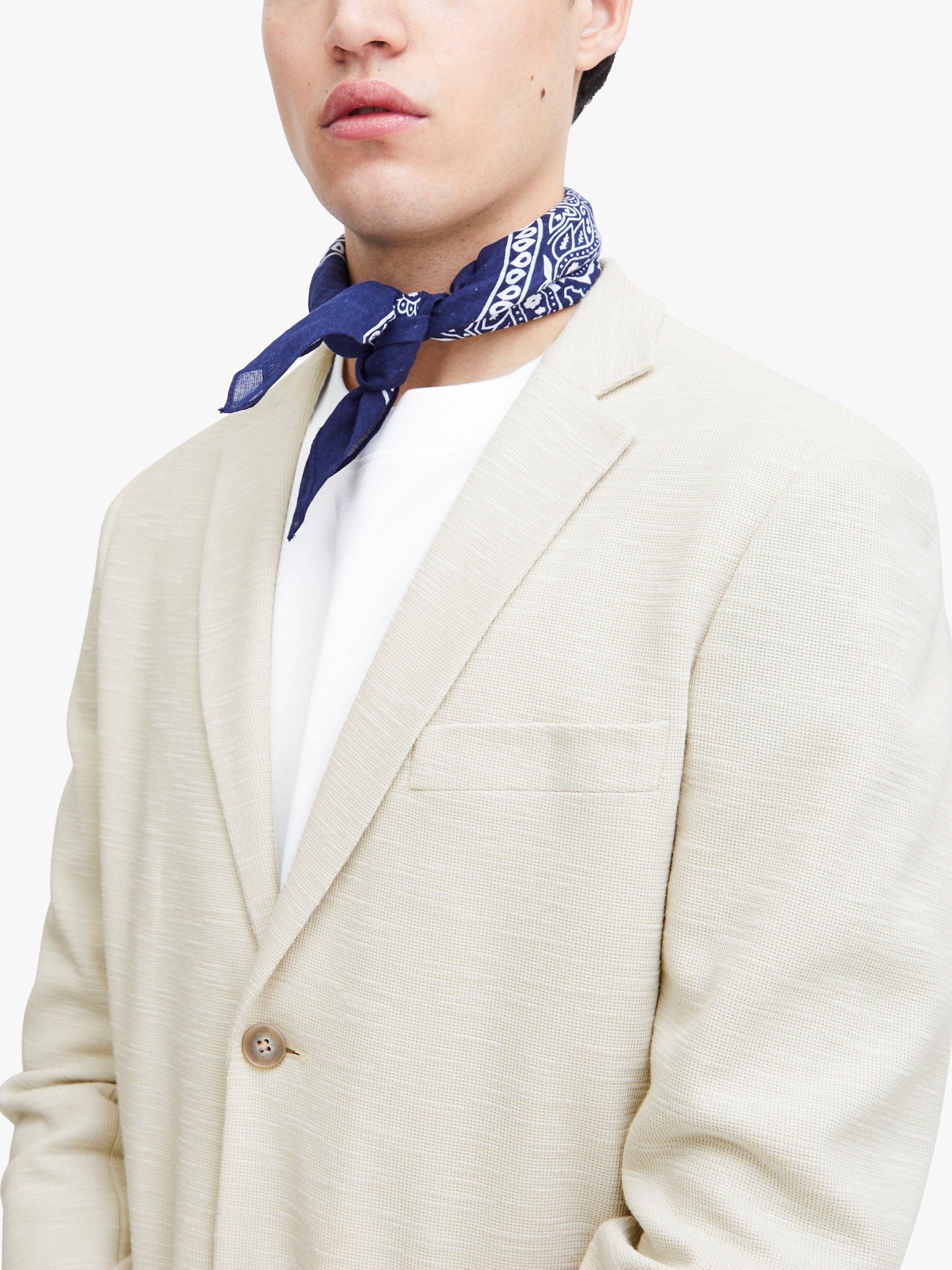 Product image 4 of 6, which shows Casual Friday Bille Slub Yarn Single Breasted Blazer, Pumice Stone, 46