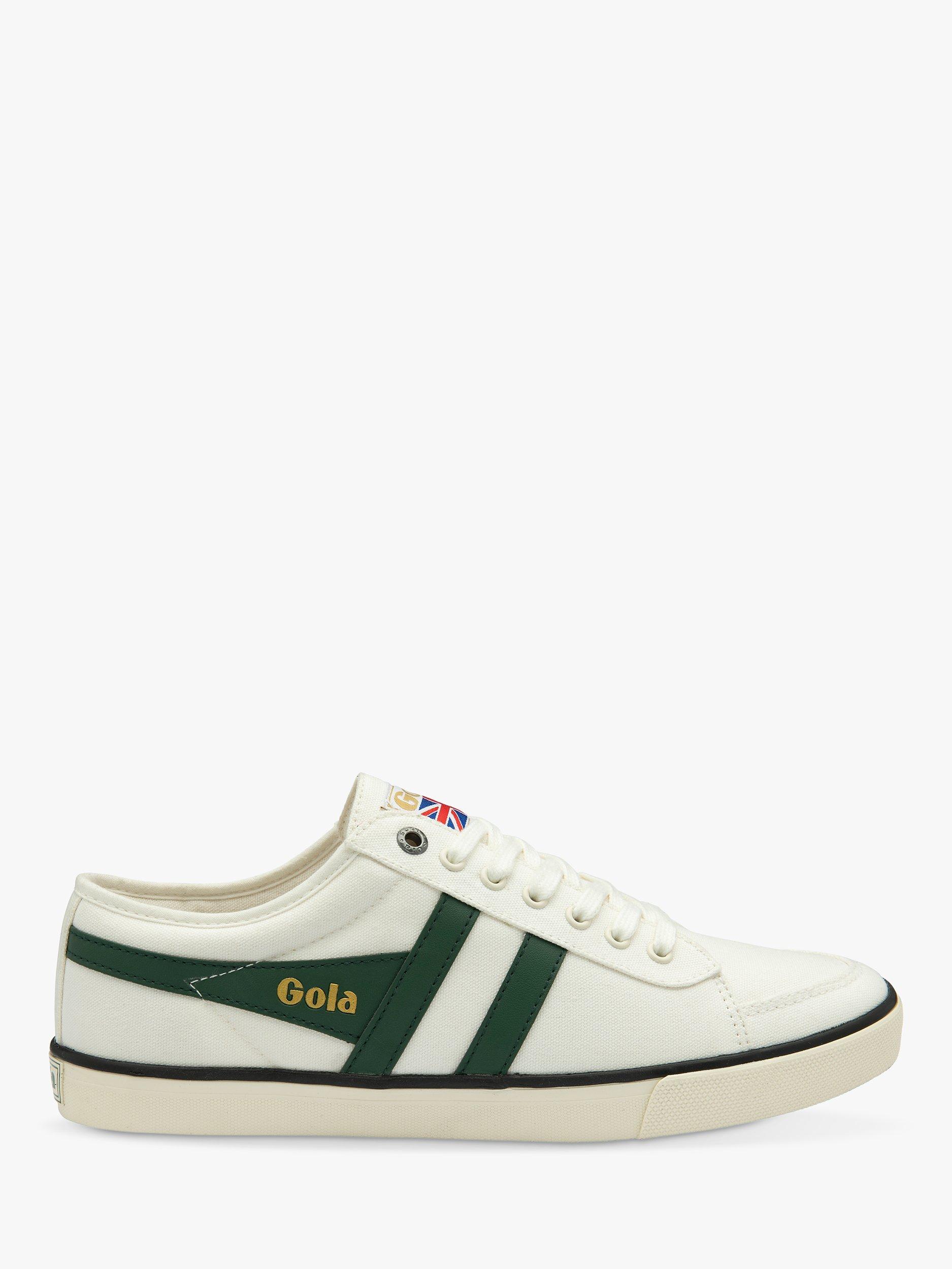 Gola Classics Comet Canvas Lace Up Trainers, White/Green