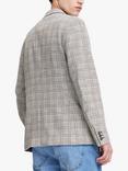 Casual Friday Bille Checked Single Breasted Blazer, Mid Grey Melange