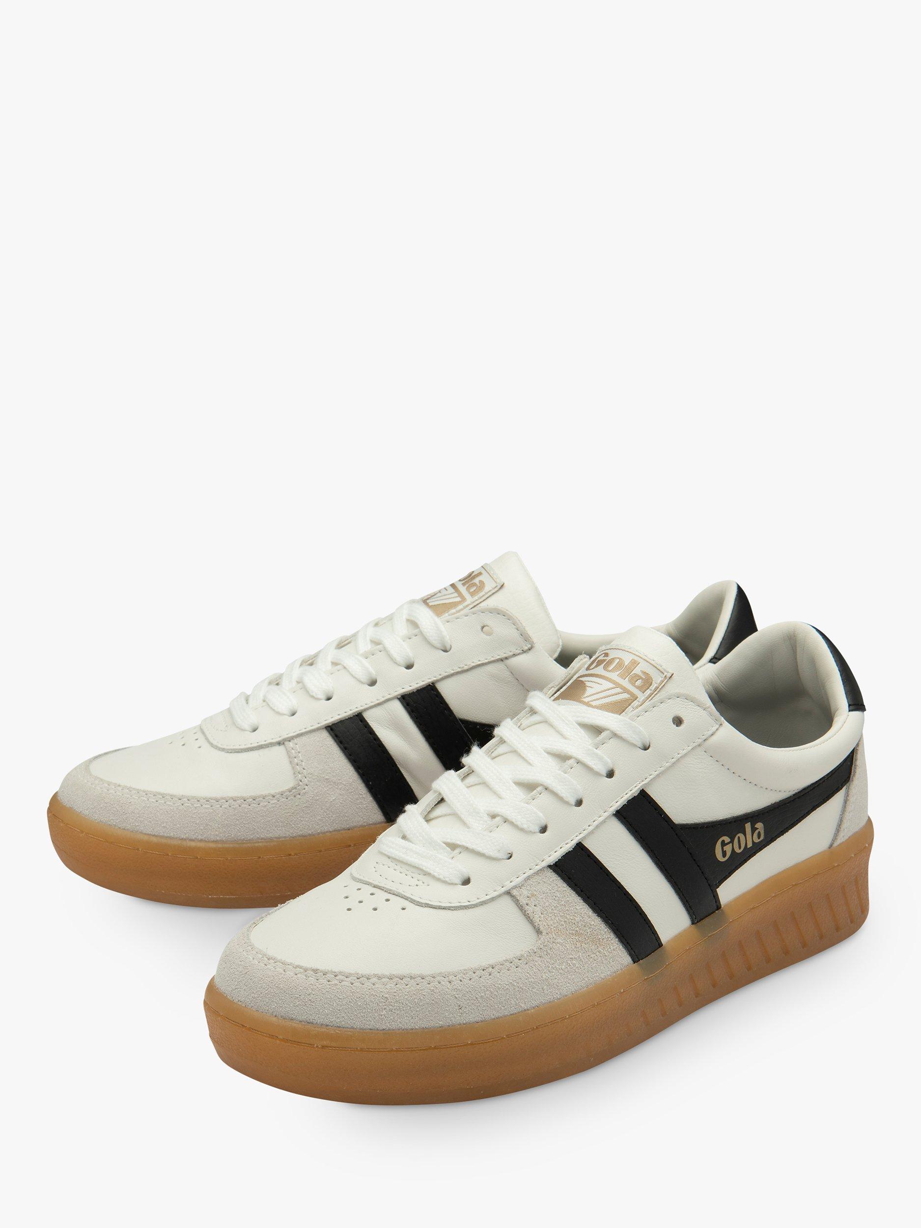 Product image 3 of 5, which shows Gola Classics Grandslam Leather Trainers, White/Black/Gum, 6