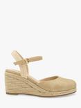 Paradox London Yennifer Shimmer Wedge Espadrilles, Gold