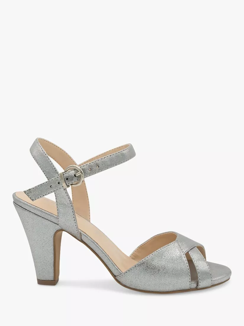 John lewis silver shoes mid heel best sale