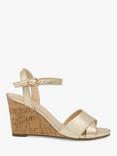 Paradox London Yumi Metallic Wedge Heel Sandals, Gold