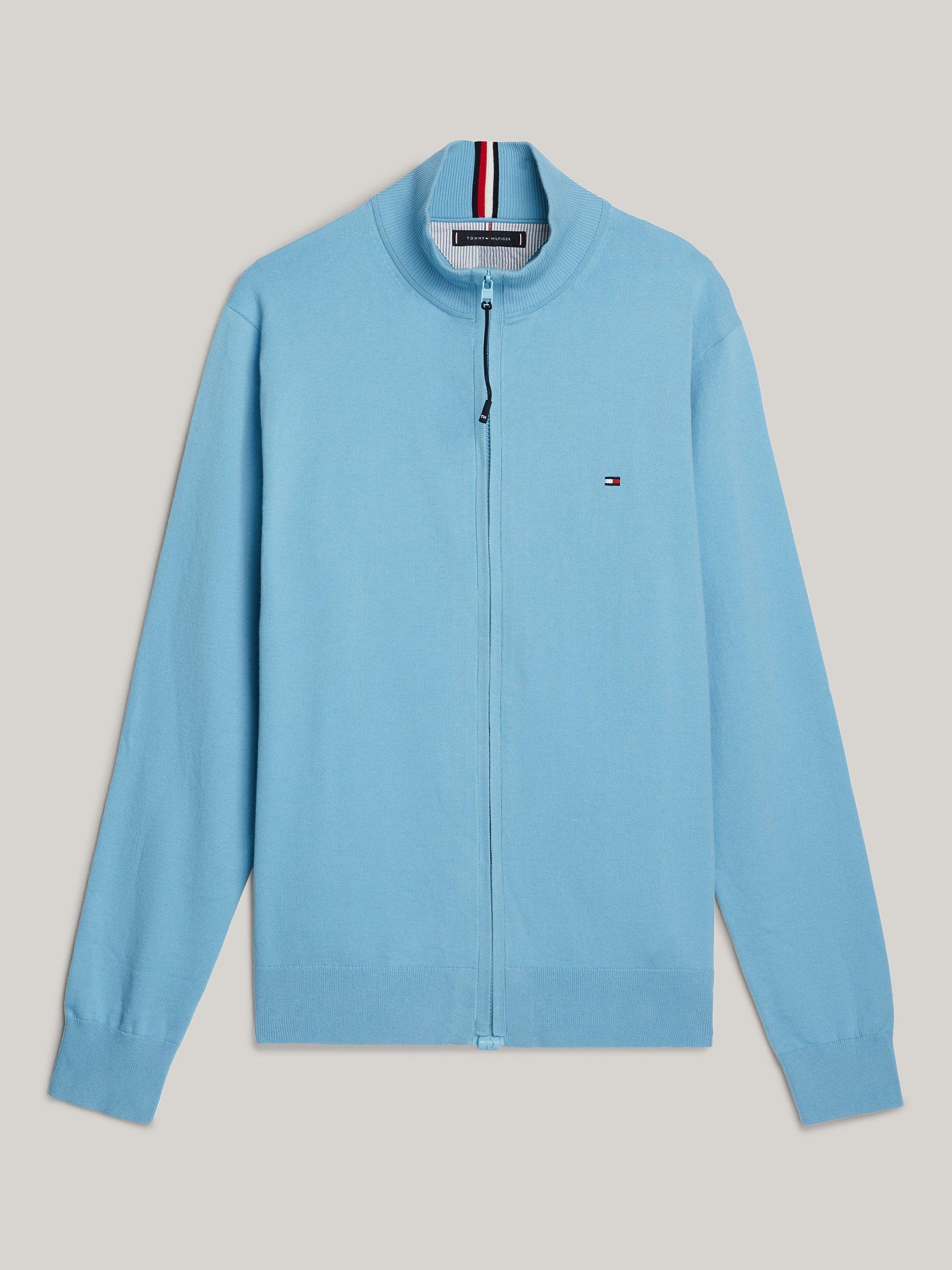 Tommy Hilfiger Adaptive Zip Through Jumper, Blue
