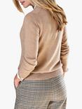 Pure Collection V-Neck Cashmere Cardigan, Camel
