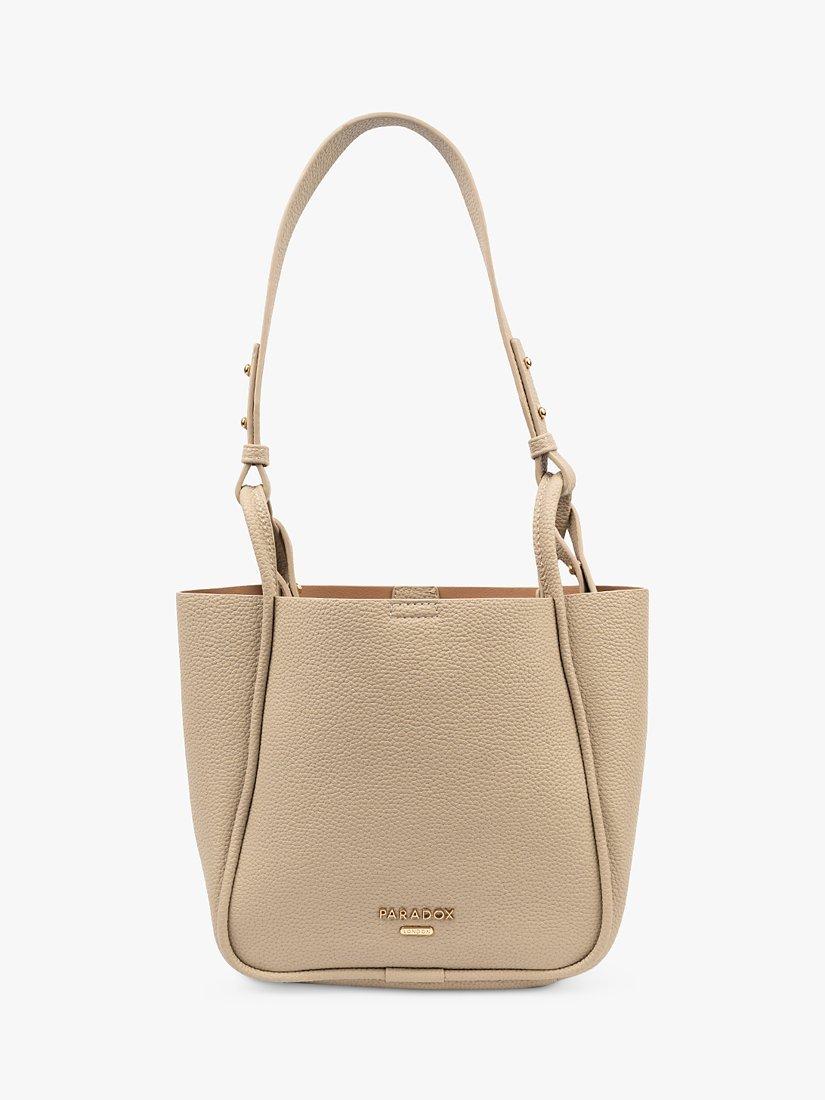 Product image 1 of 3, which shows Paradox London Odel Faux Leather Shoulder Bag, Taupe, One Size