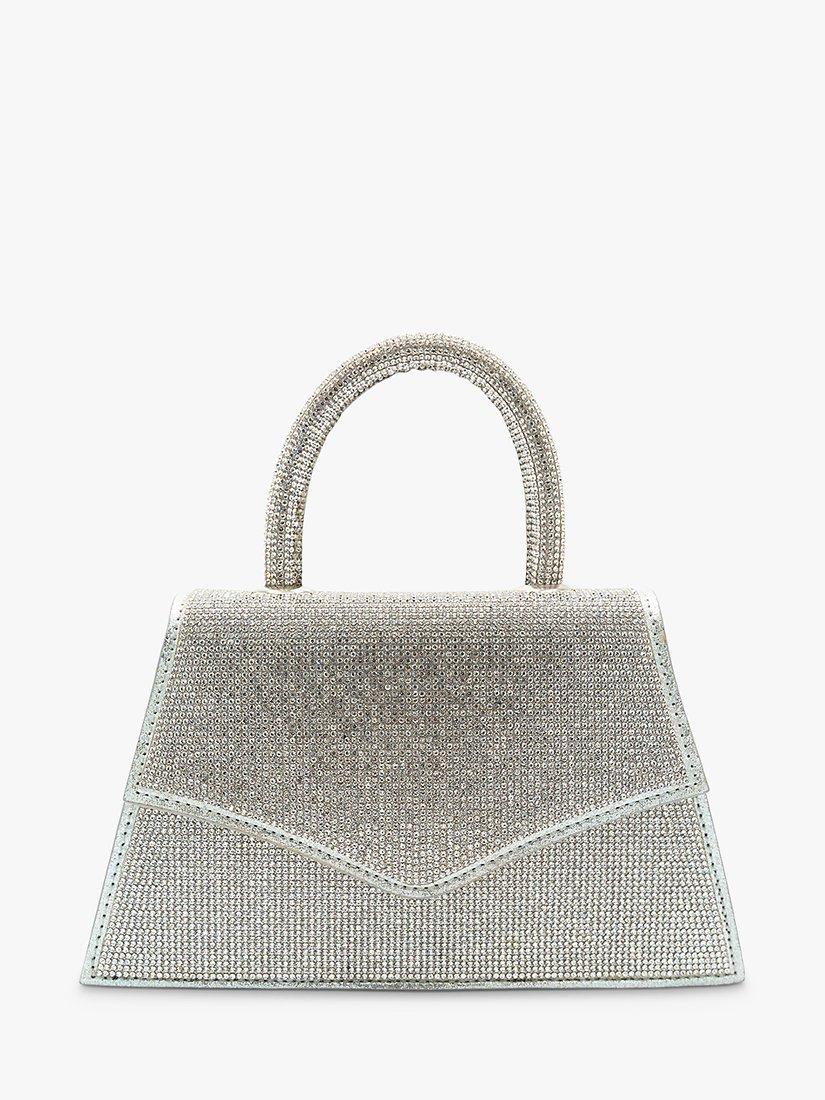 Paradox London Damani Top Handle Diamante Bag, Silver