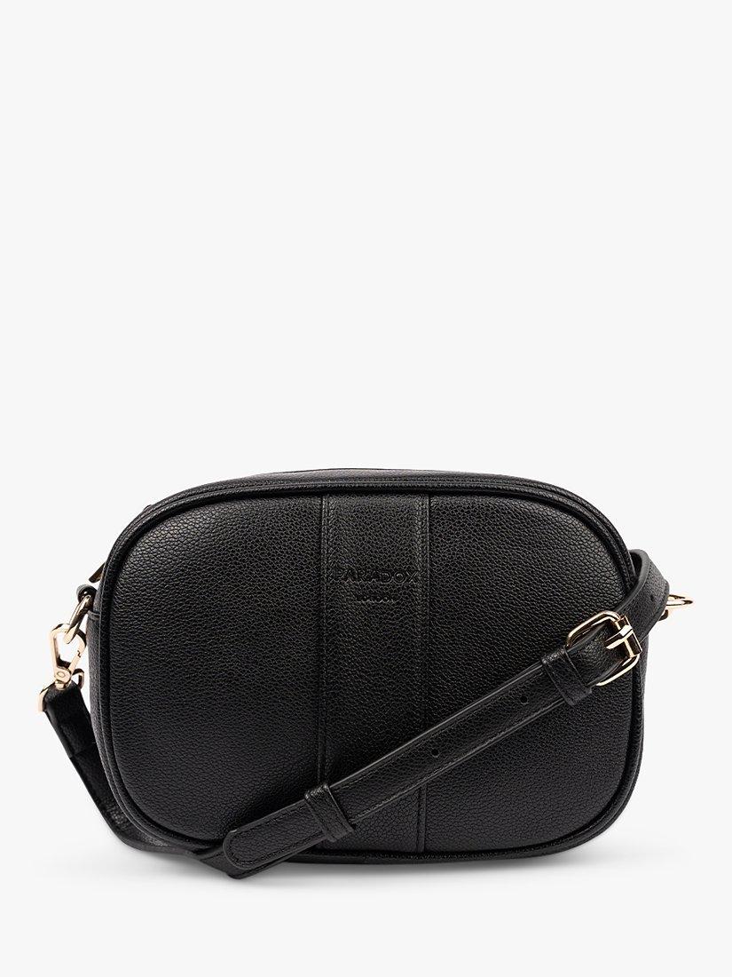 Paradox London Owena Faux Leather Cross Body Camera Bag, Black, One Size