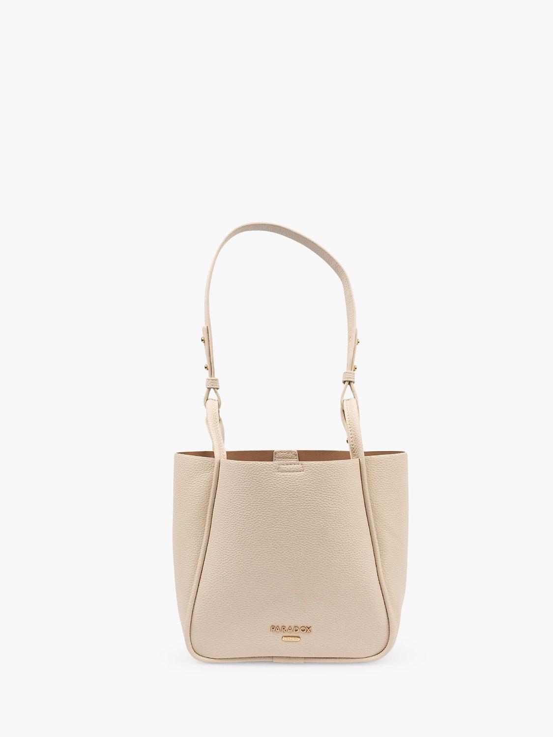 Paradox London Odel Faux Leather Shoulder Bag, Cream, One Size