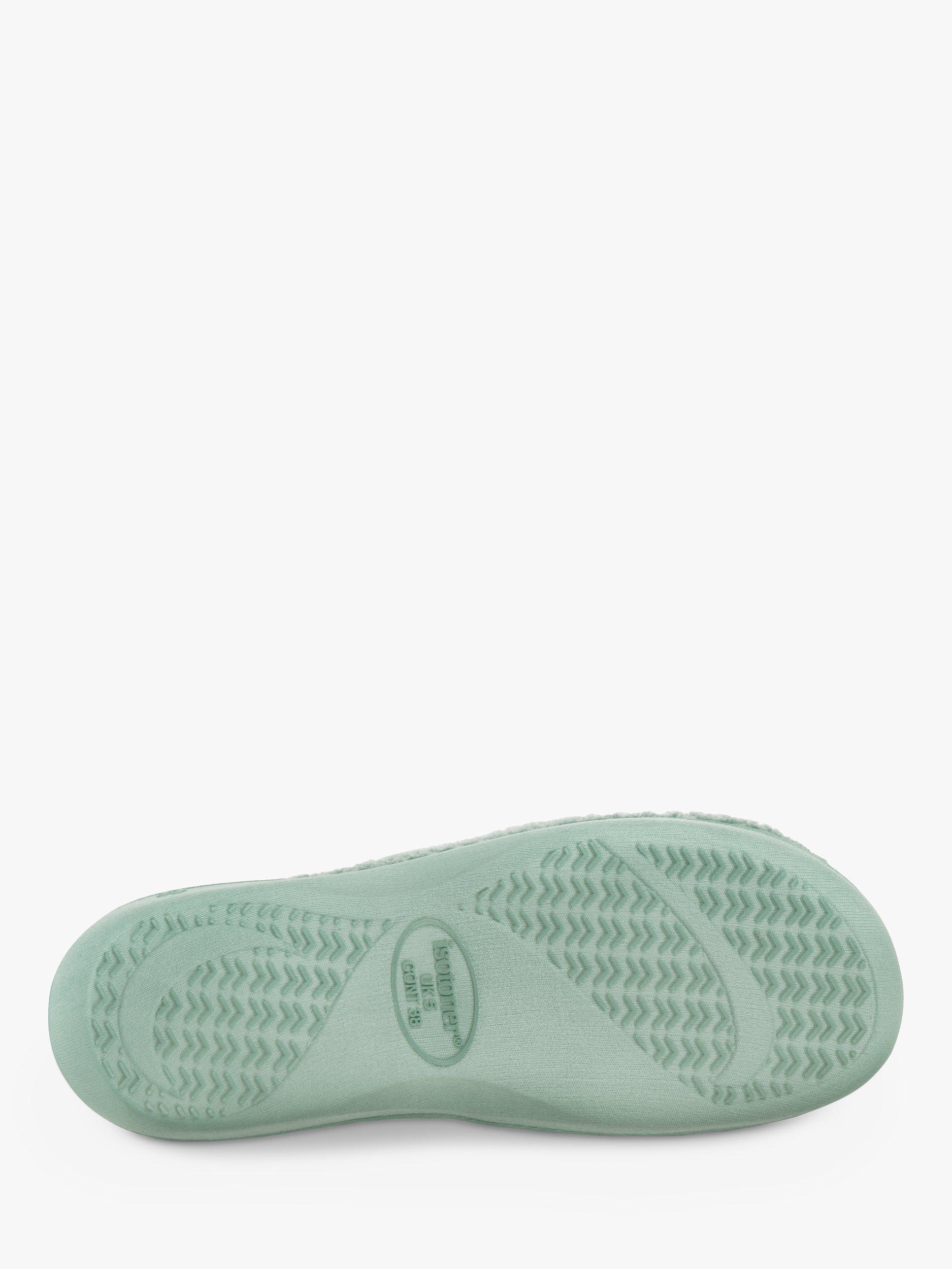 Product image 4 of 6, which shows totes Textured Popcorn Turnover Mule Slippers, Mint, 4