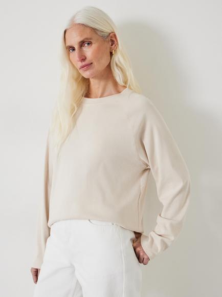 HUSH Matilda Raglan Sleeve Top, Almond