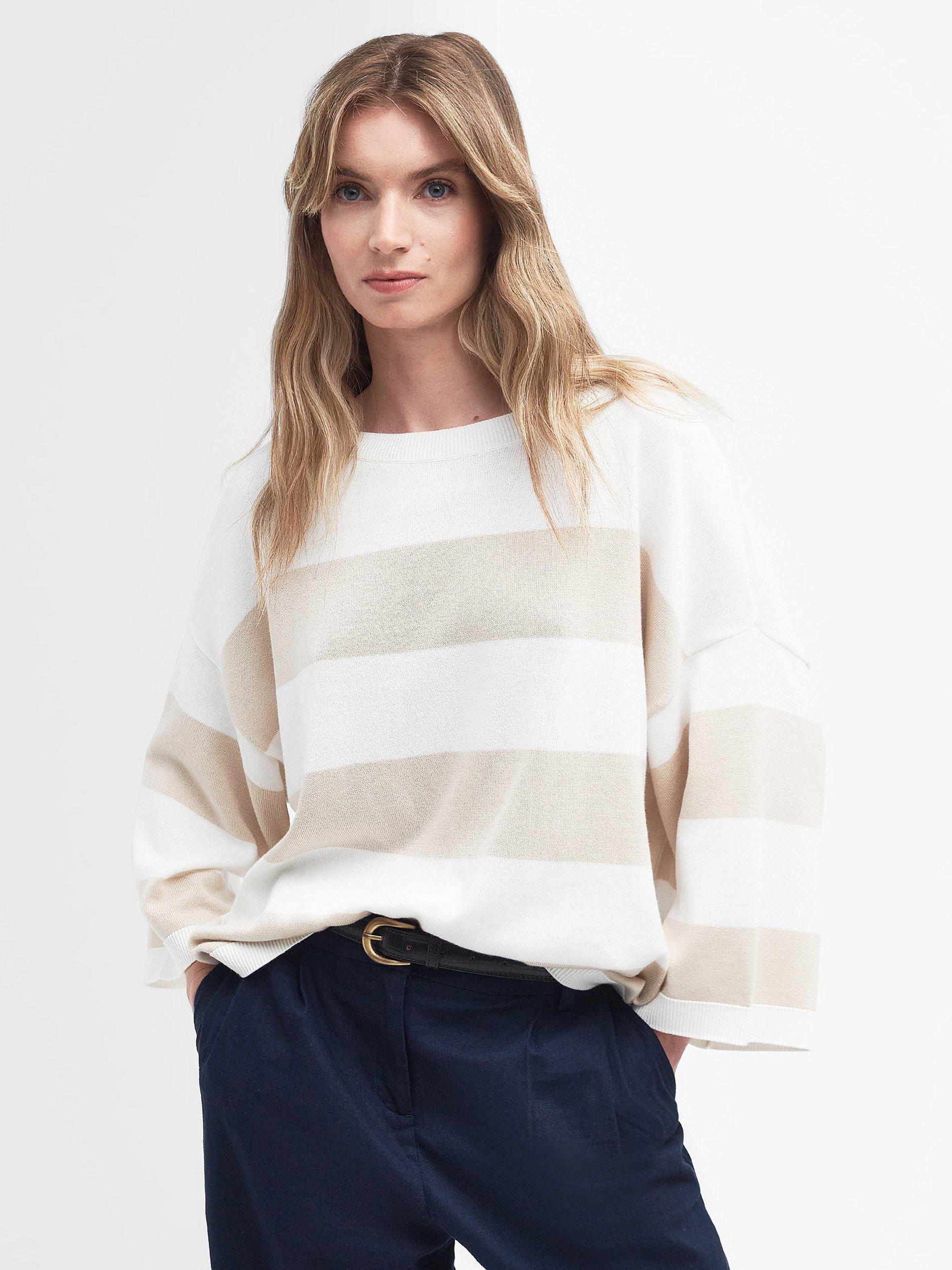 Barbour Vivienne Knit Jumper, French Oak Stripe