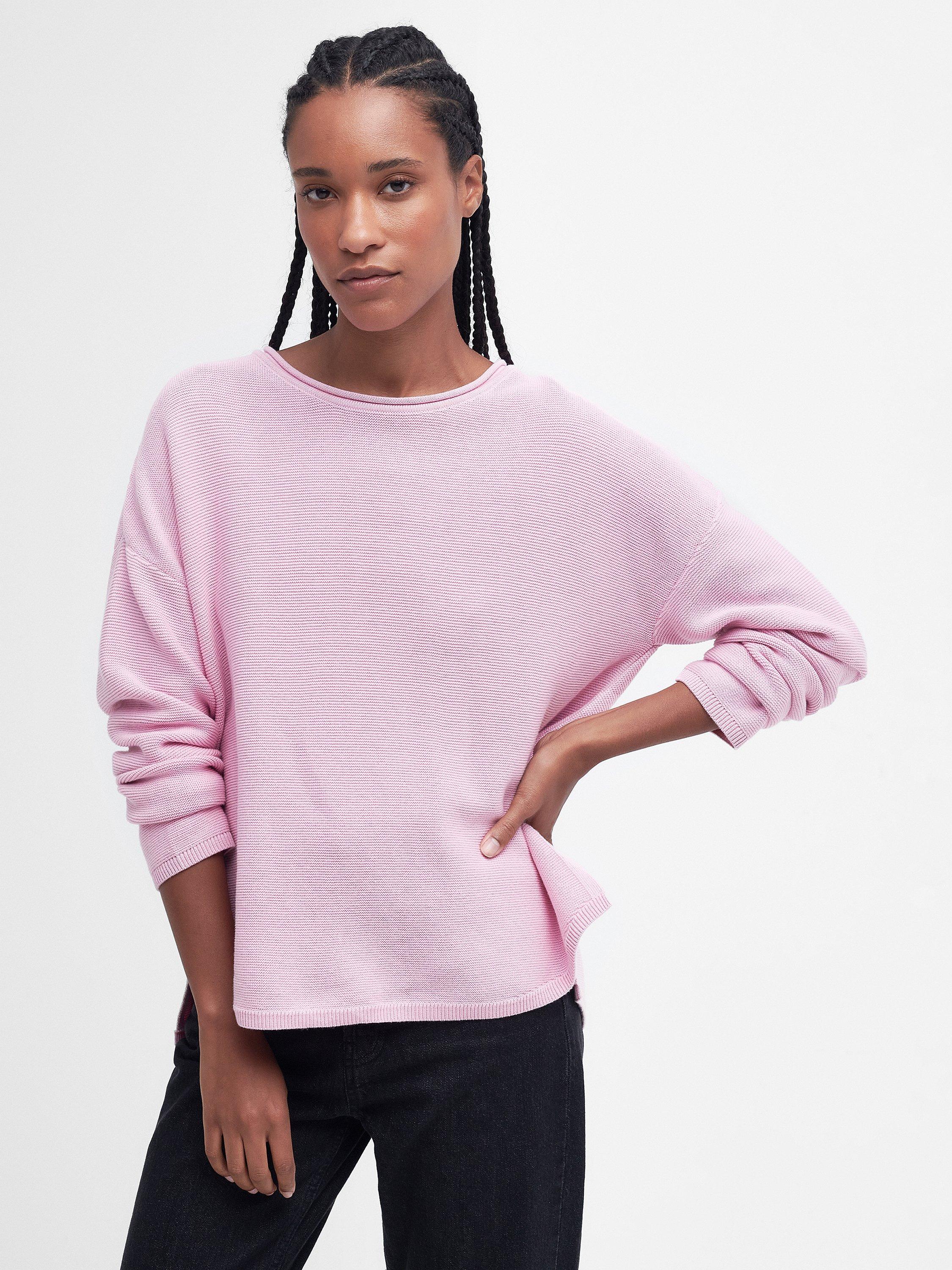 Barbour Marine Knitted Jumper, Mallow Pink