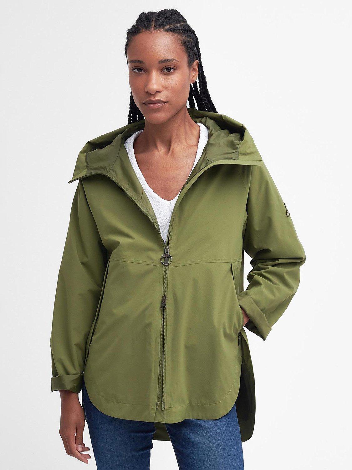 Barbour Jura Mid Length Waterproof Jacket, Military Olive