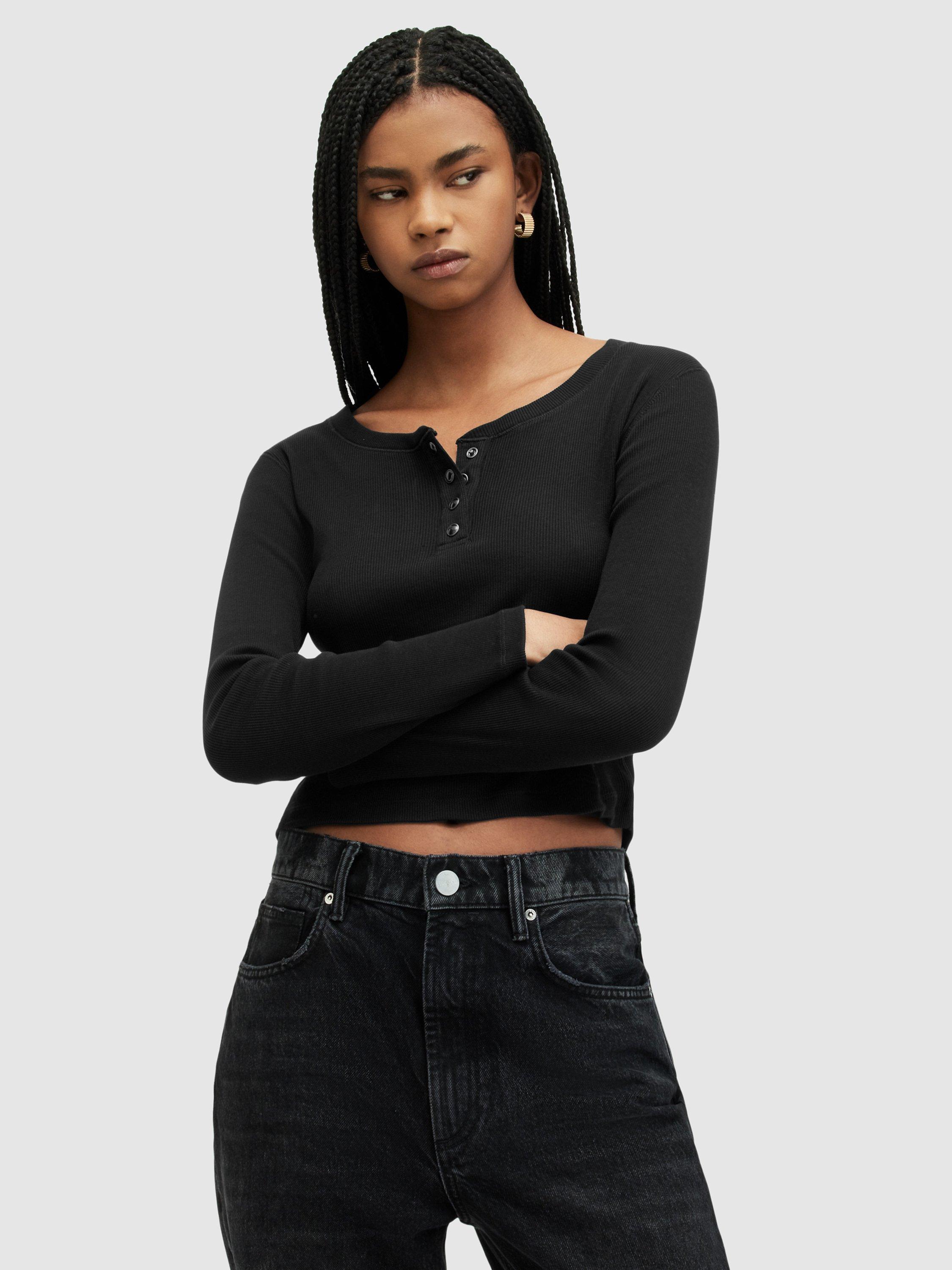 AllSaints Benny Long Sleeve T-Shirt, Black