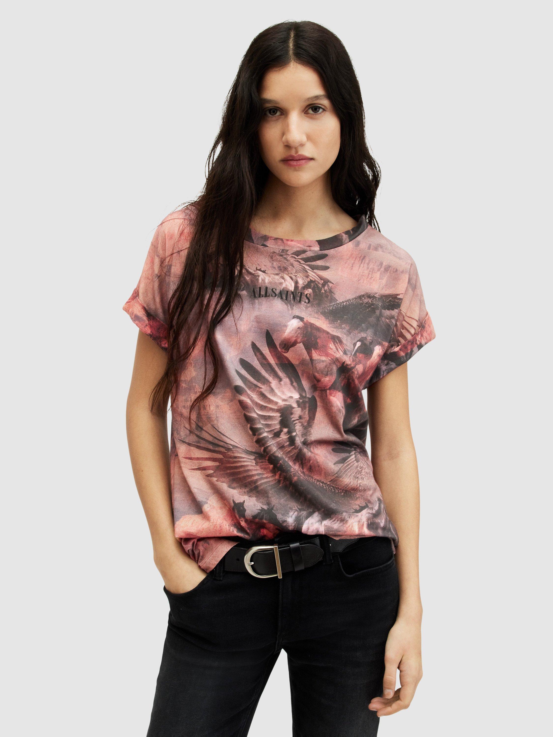 AllSaints Colca Cotton Imo Relaxed Fit Boy T-Shirt, Canyon Purple