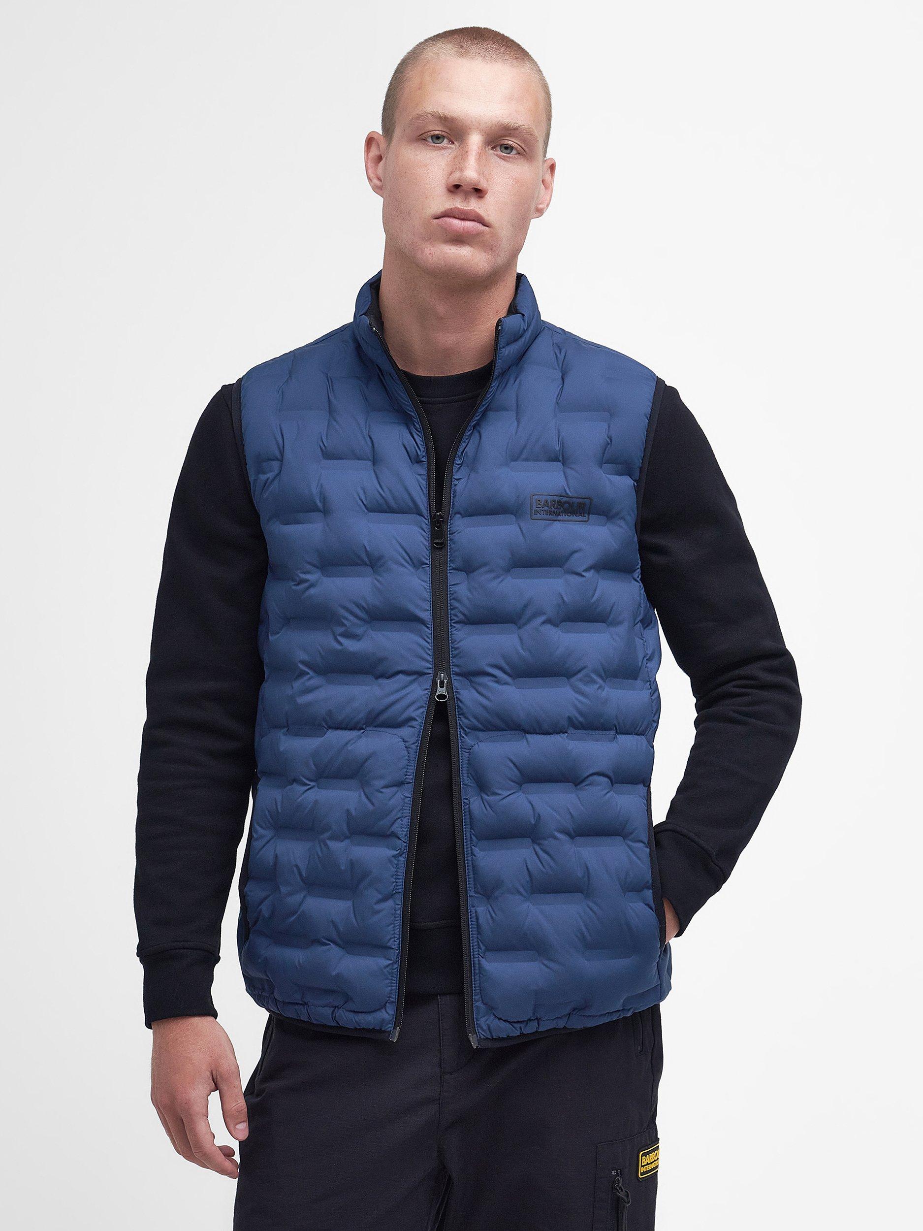 Barbour International Edge Quilted Gilet, Washed Cobalt
