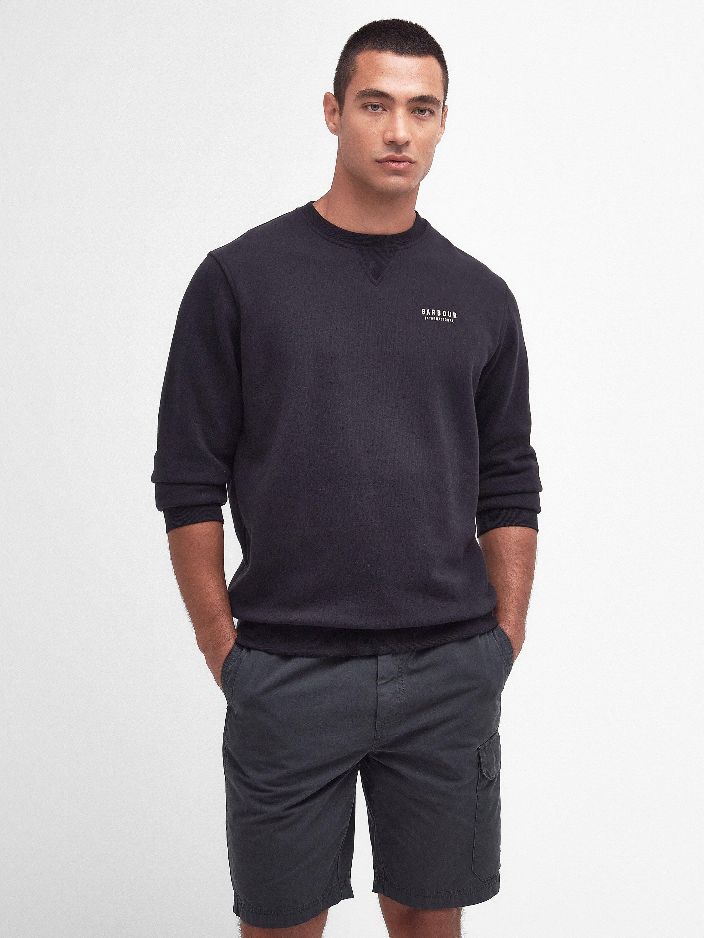 Barbour International Jack Crew Neck Jumper, Black