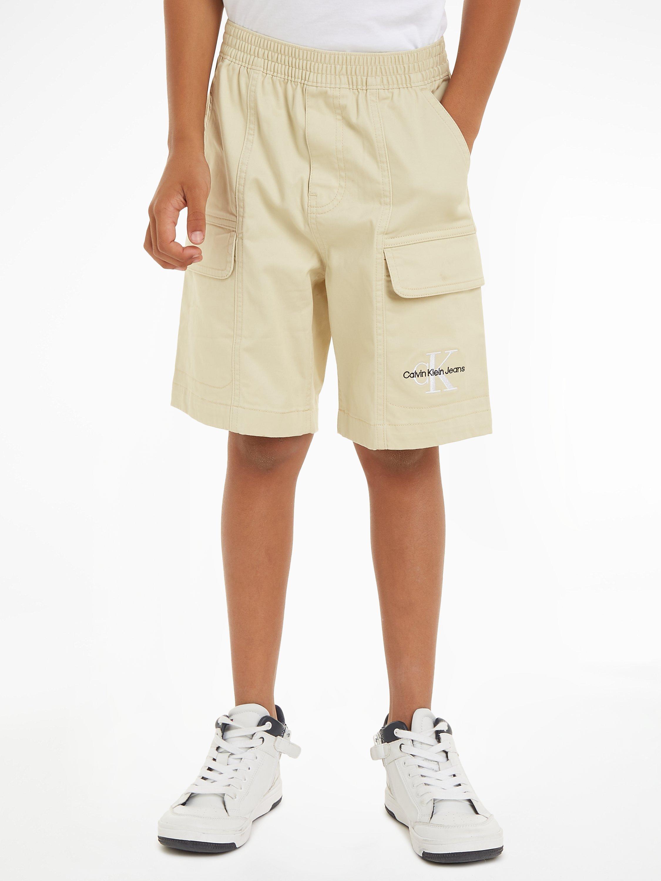 Calvin Klein Kids' Cargo Shorts, Green Haze