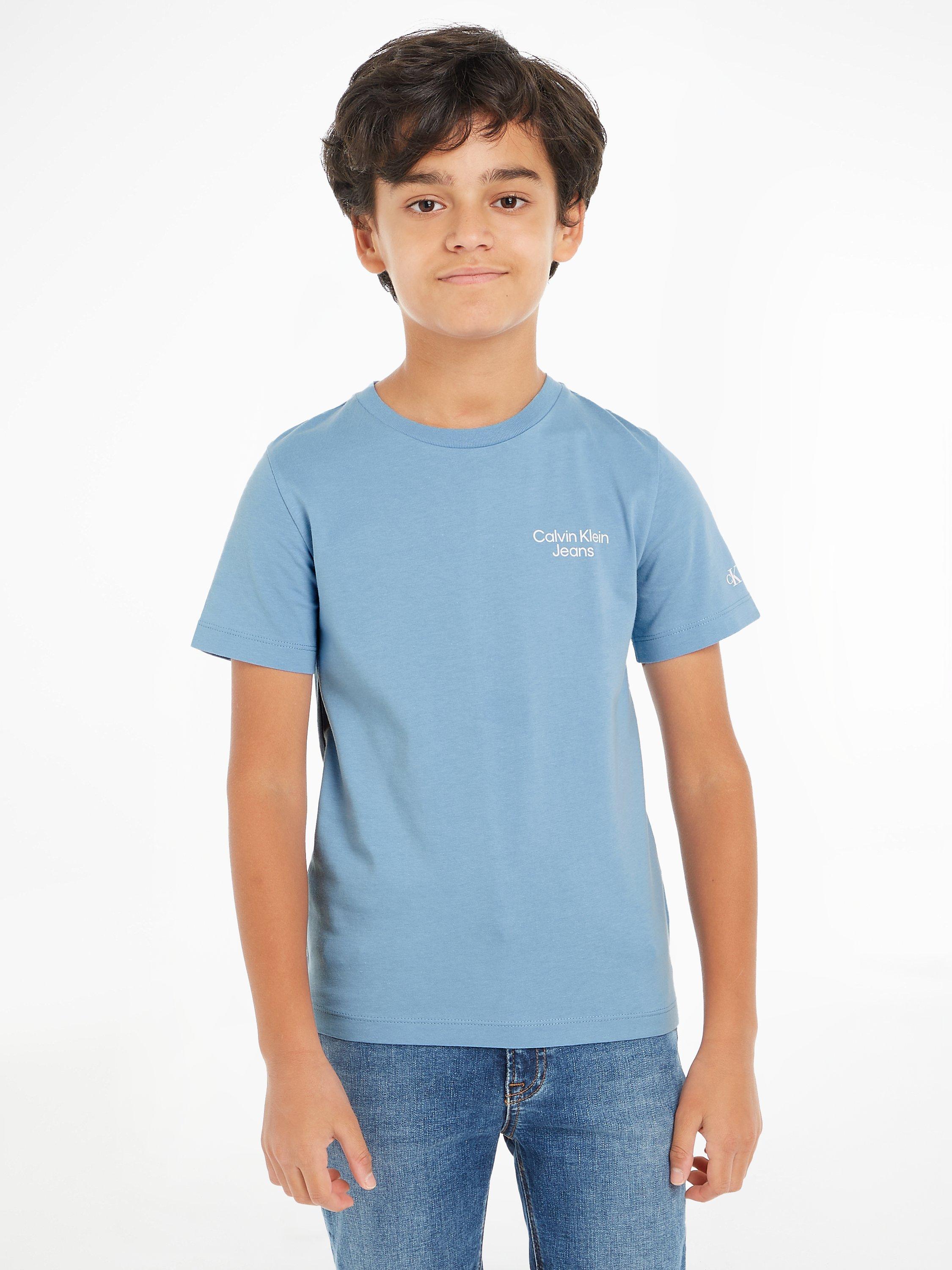 Calvin Klein Kids Short Sleeve Logo T Shirt Dusk Blue