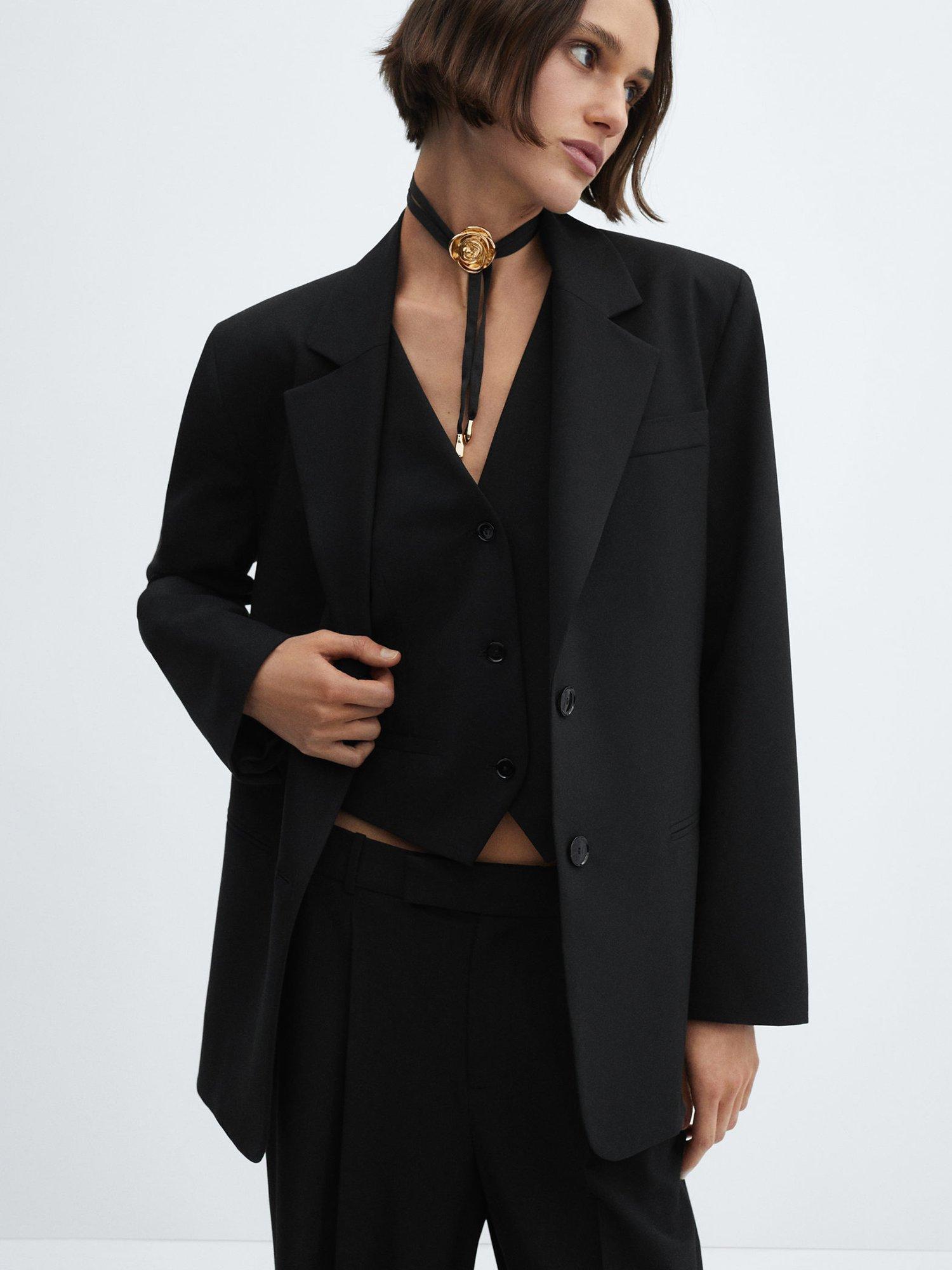 Mango Maura Blazer, Black, L