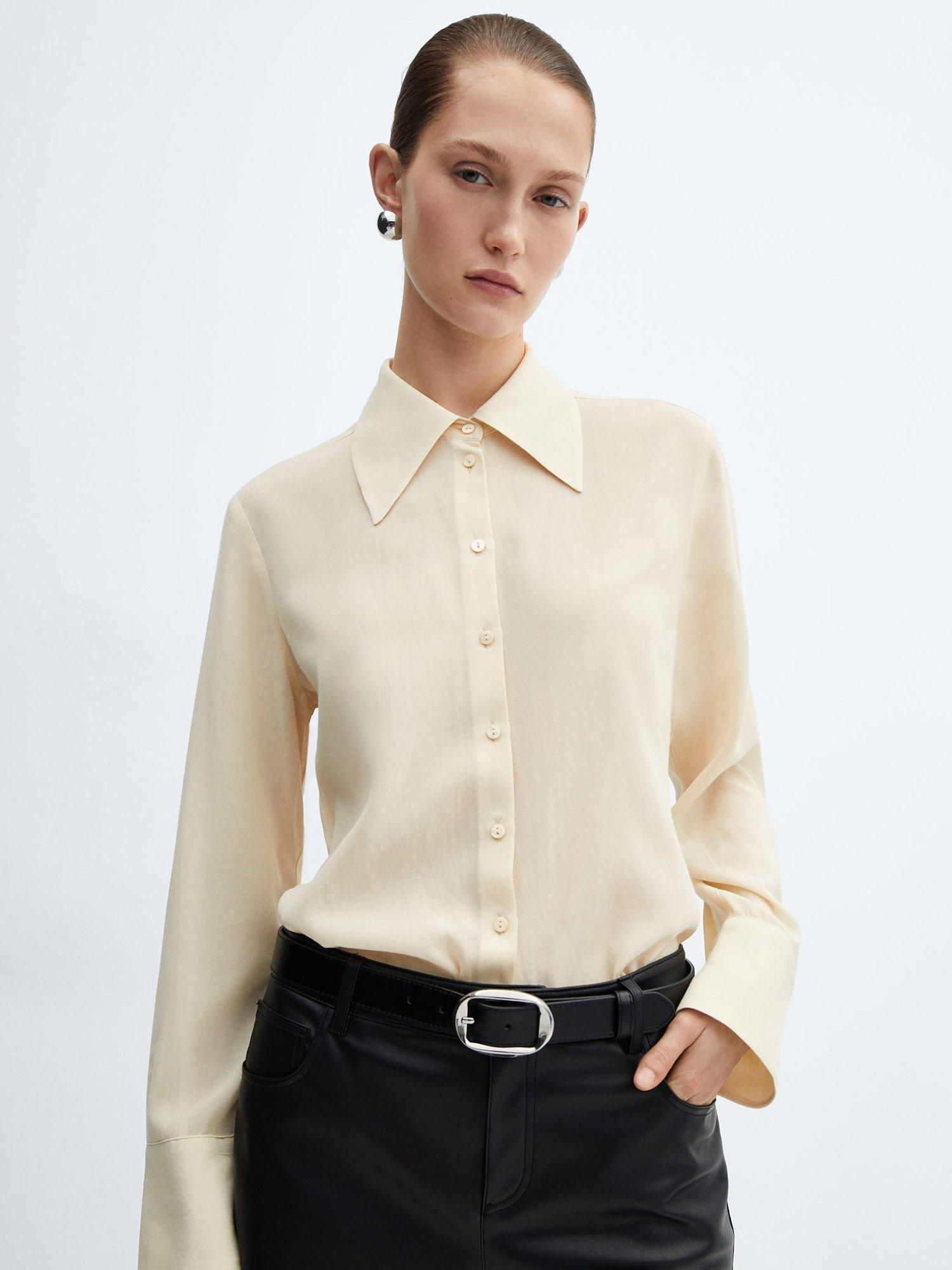 Mango Corona Plain Shirt, Yellow