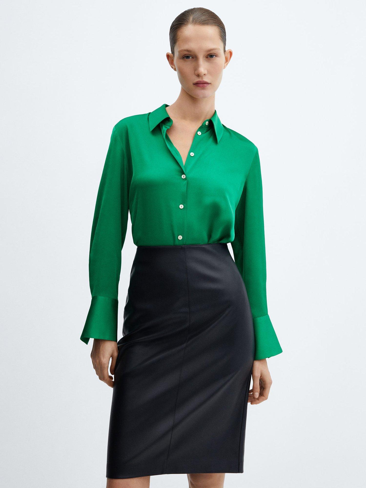 Mango Ideale Satin Shirt