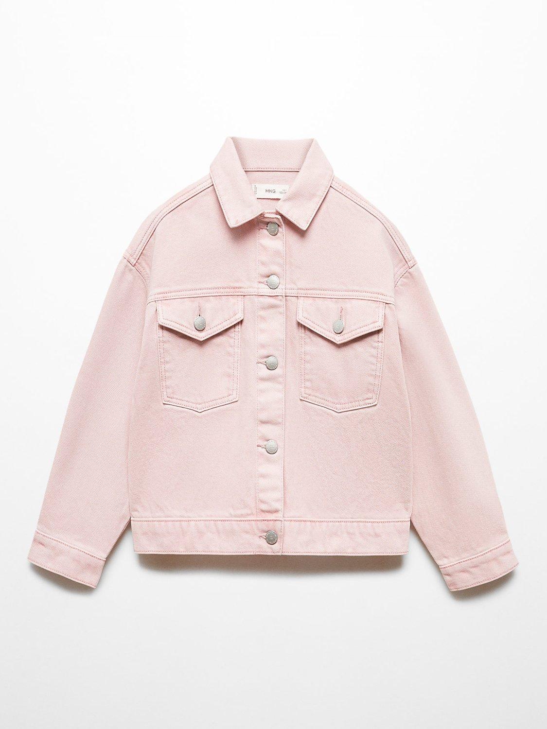 Mango Kids Sabina Denim Jacket Pink
