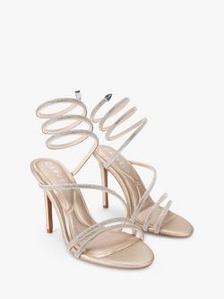 Carvela Spiral Diamante Embellished Strappy Sandals - view 2, Champagne