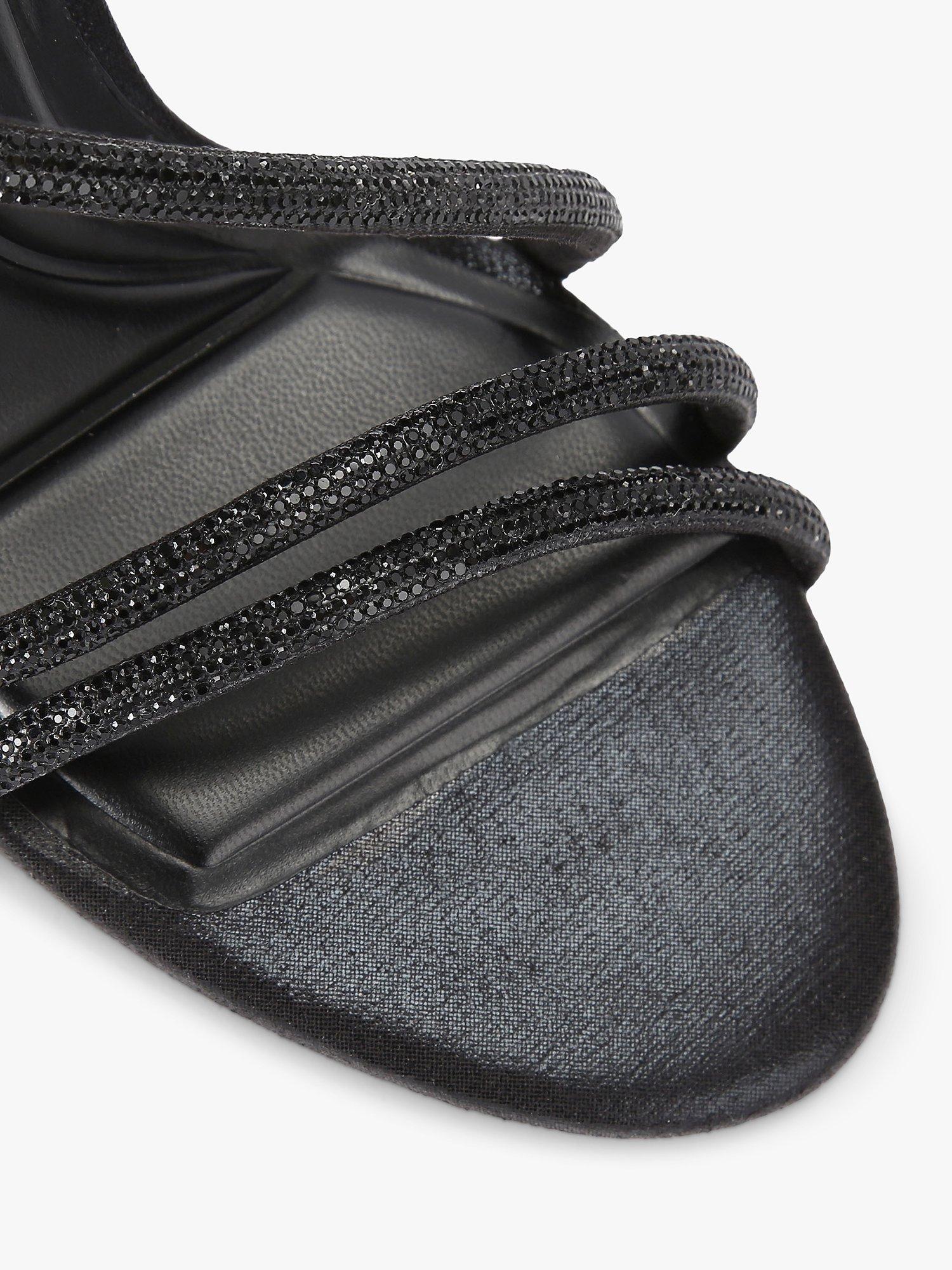 Product image 5 of 5, which shows Carvela Spiral Diamante Embellished Strappy Sandals, Black, 3