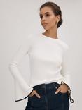 FLORERE Fluted Cuff Jumper, Off White