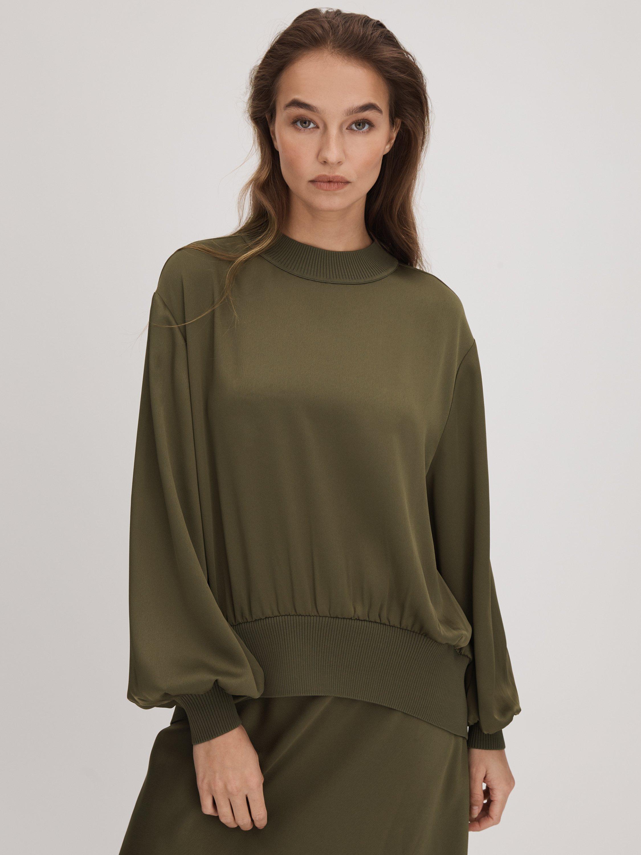 FLORERE Long Sleeve Top, Dark Khaki