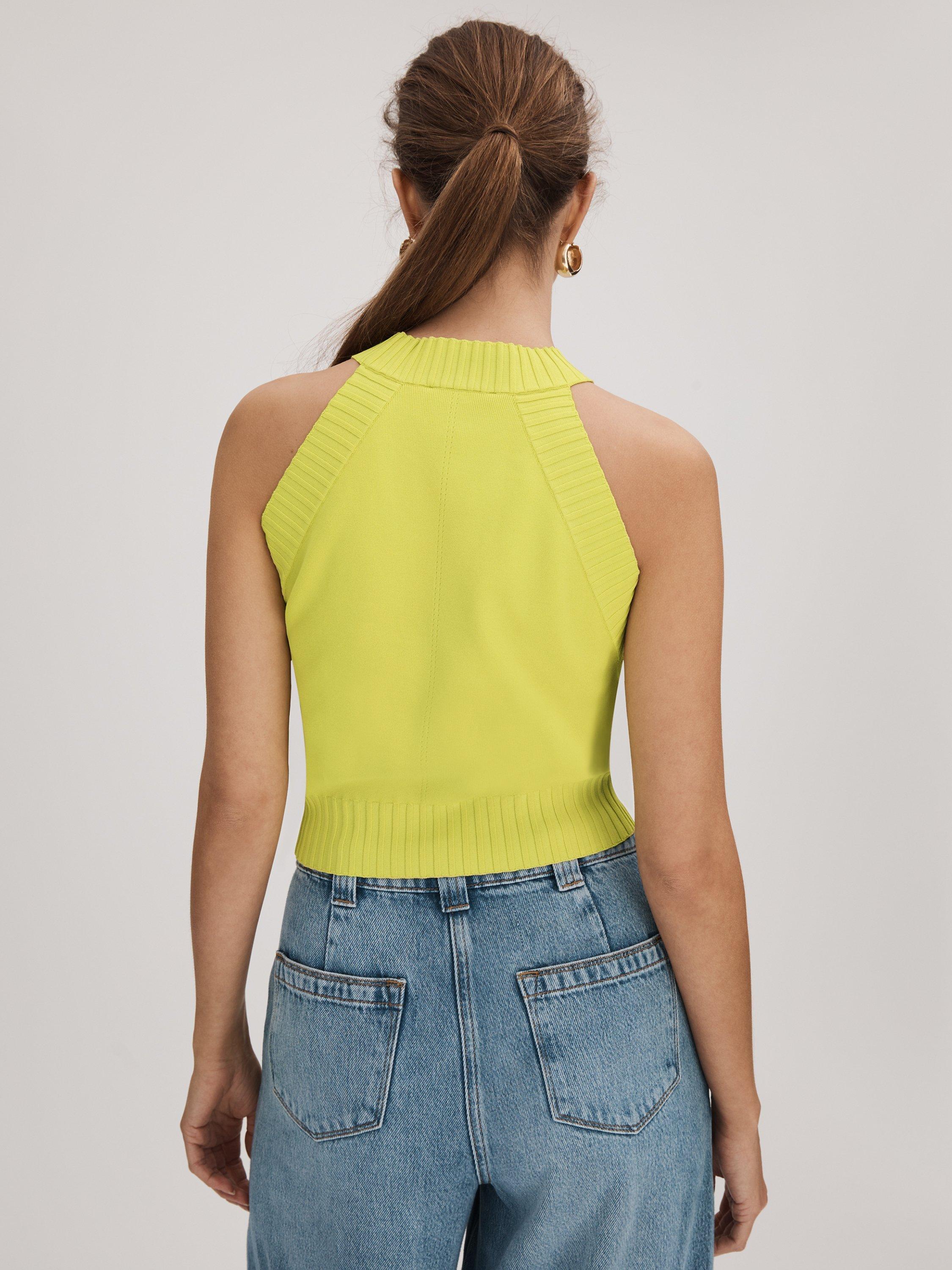 FLORERE Knitted Top, Lime, 14