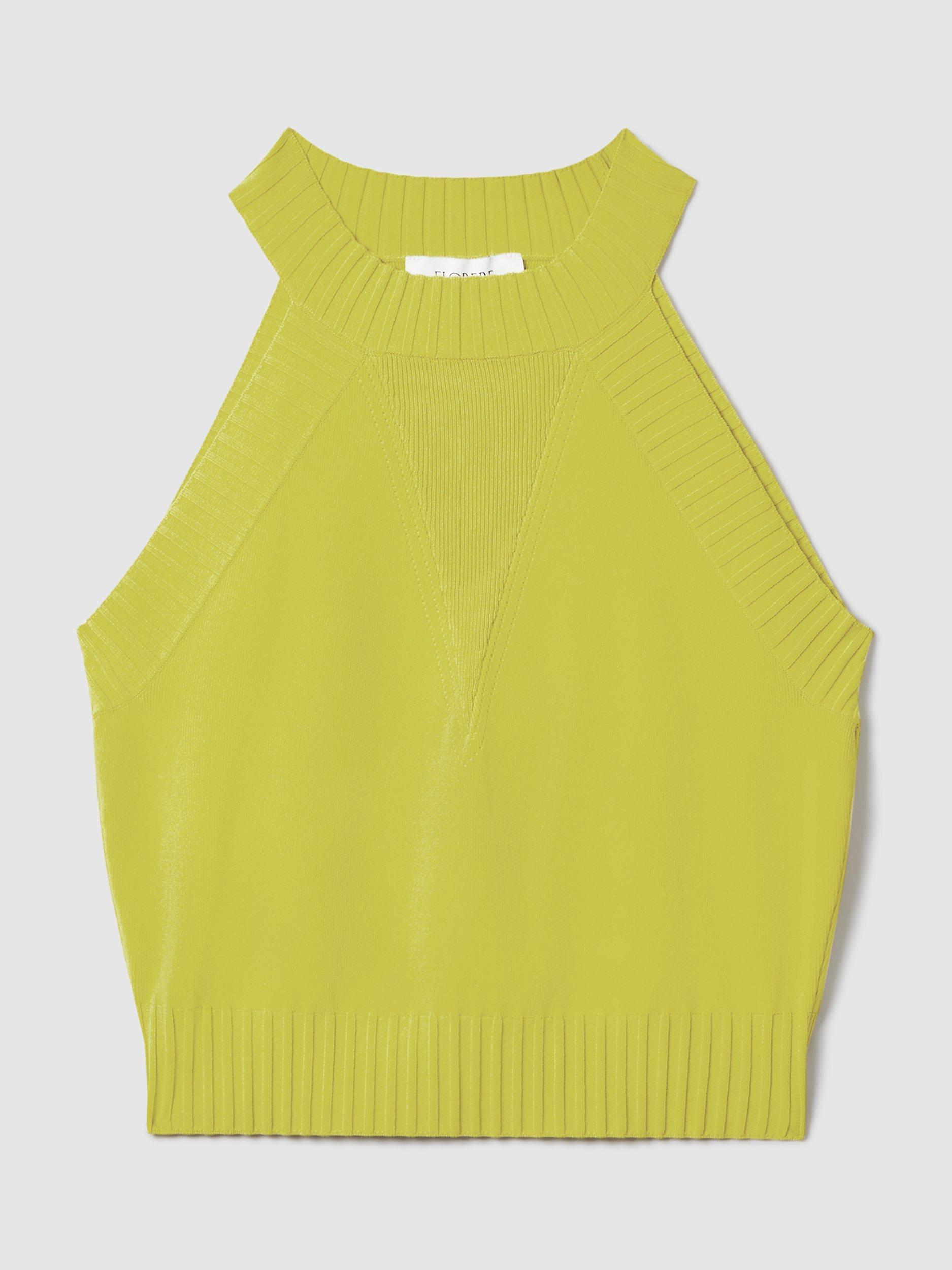 FLORERE Knitted Top, Lime, 14