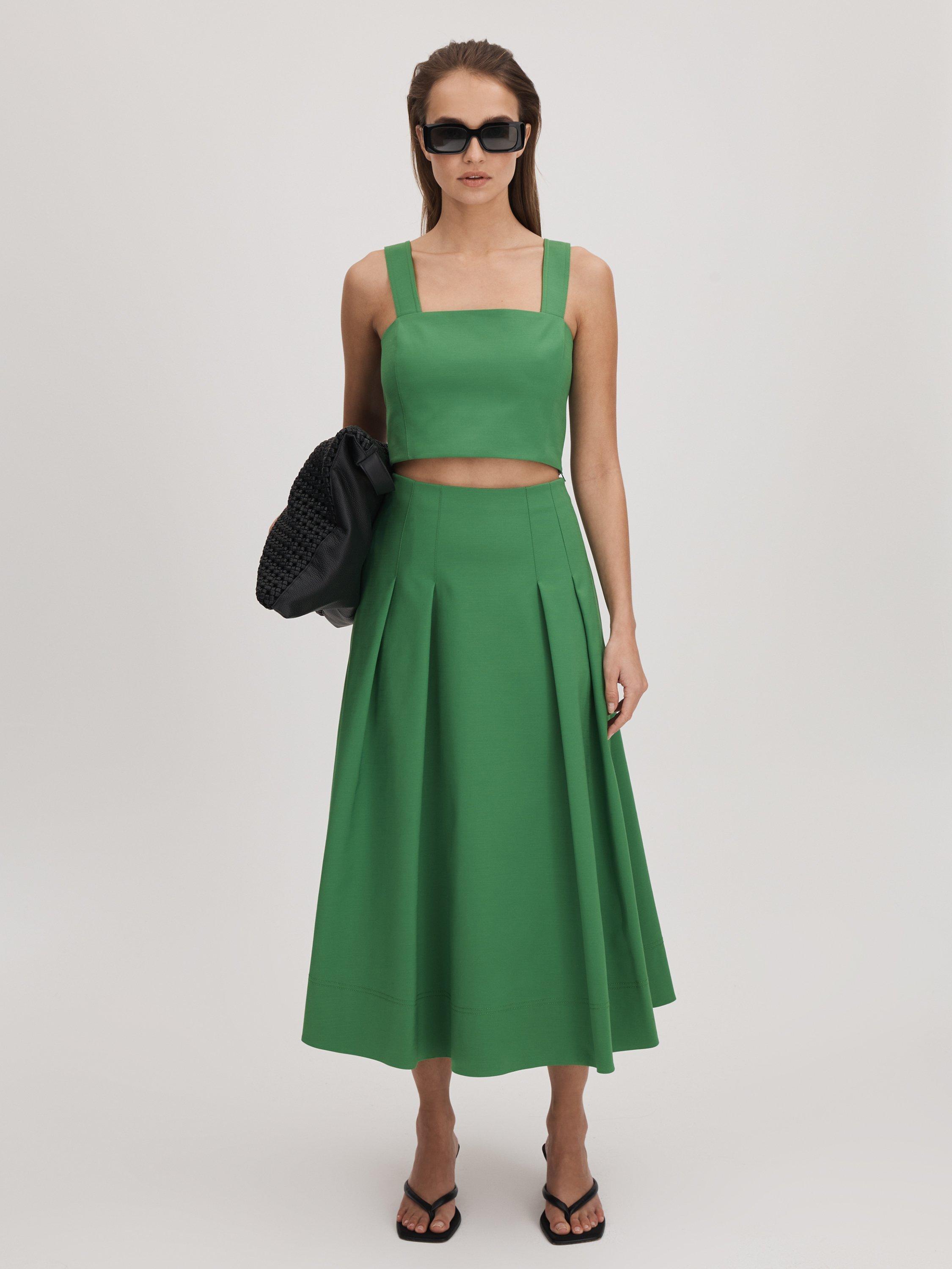 Green pleated skirt john lewis hotsell