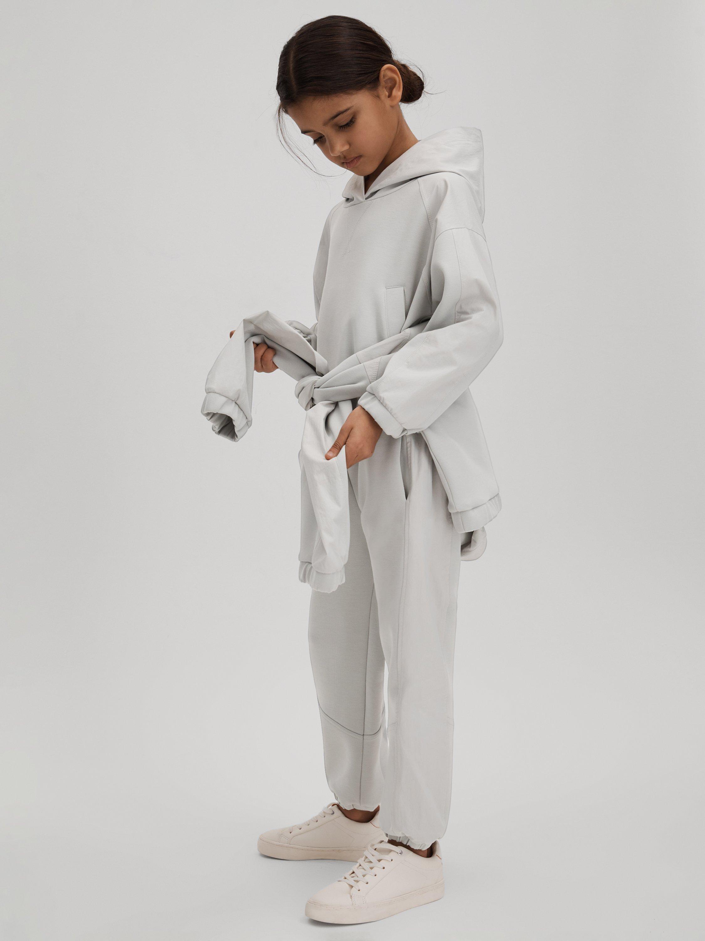 Product image 2 of 4, which shows Reiss Kids' Selma Shell Hoodie, Grey, 4-5Y