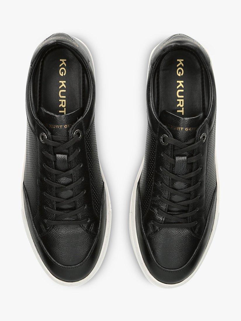 Product image 2 of 4, which shows KG Kurt Geiger Hype Leather Trainers, Black, 6