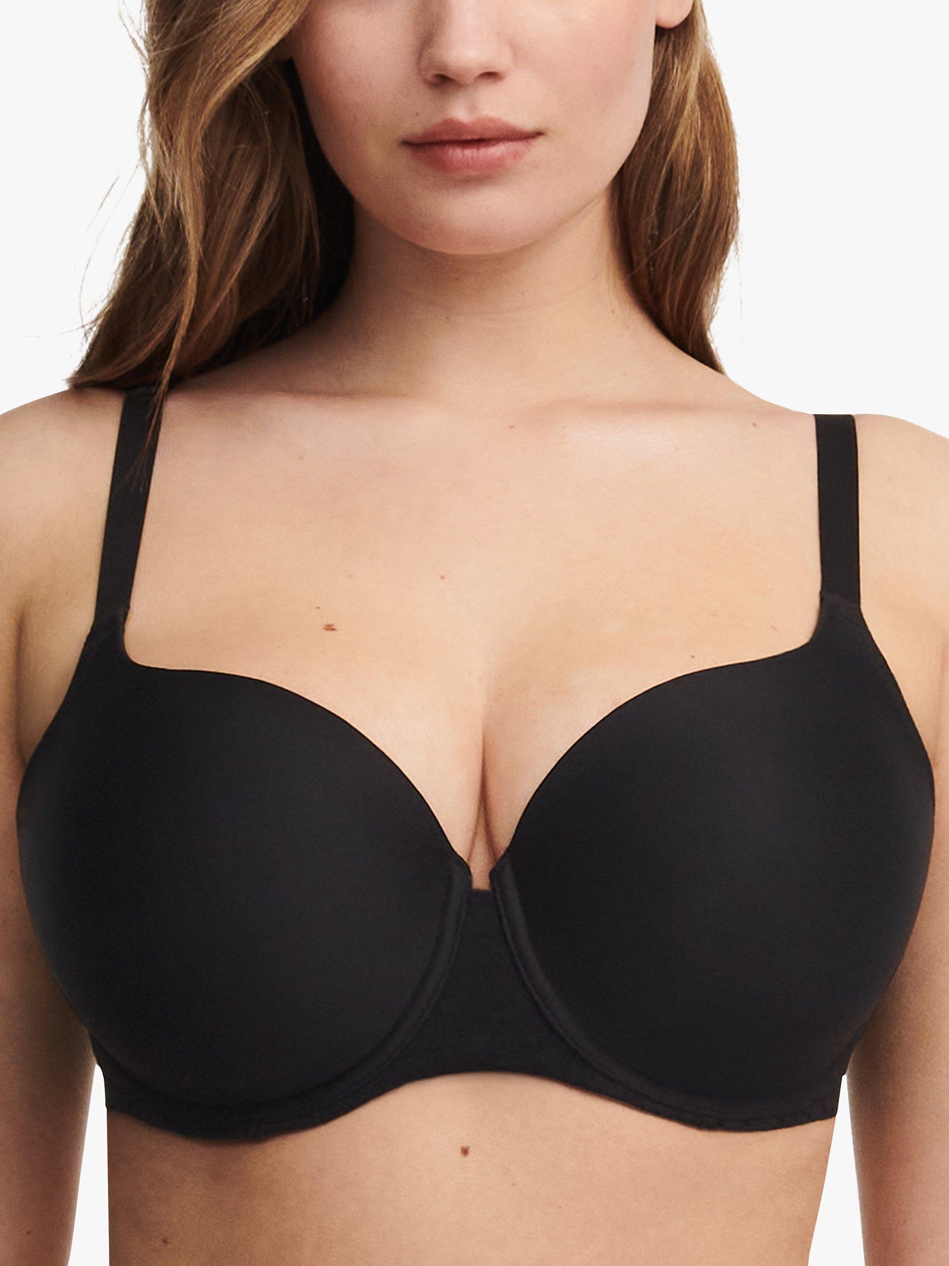 Chantelle Norah Soft Feel Sweetheart T-Shirt Bra, Black, 30DD