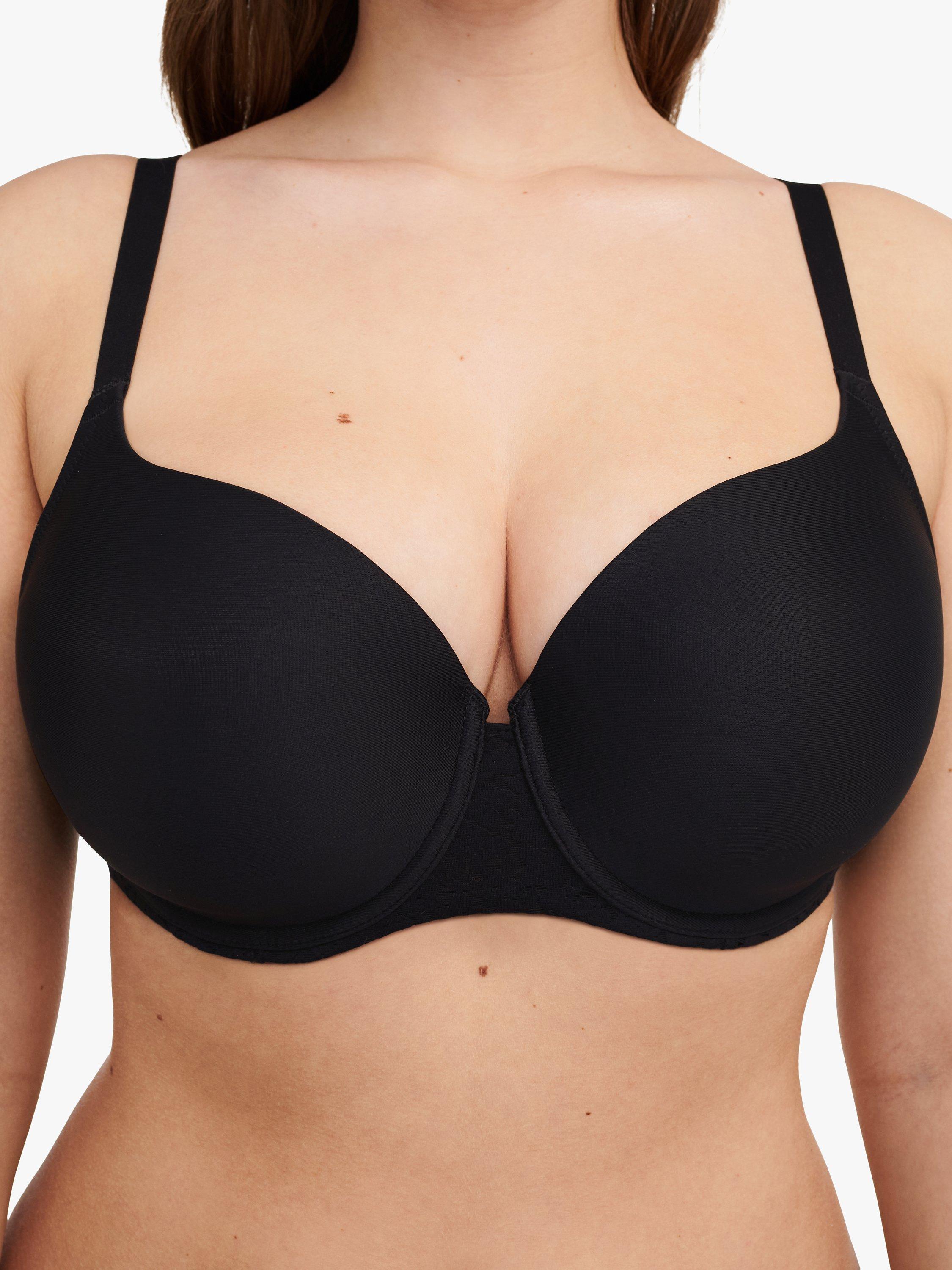 Chantelle Norah Soft Feel Sweetheart T-Shirt Bra, Black, 30DD