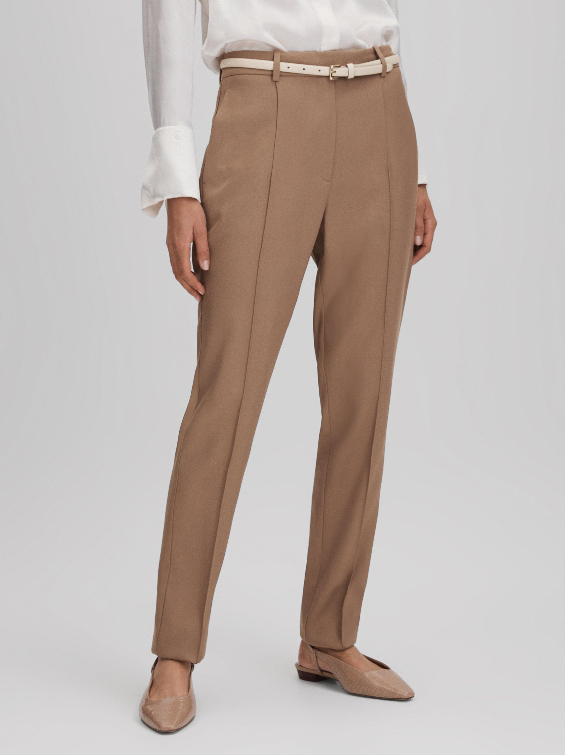 Reiss Petite Wren Slim Fit Suit Trousers Mink