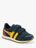 Gola Kids' Classics Austin Strap Trainers, Navy/Sun