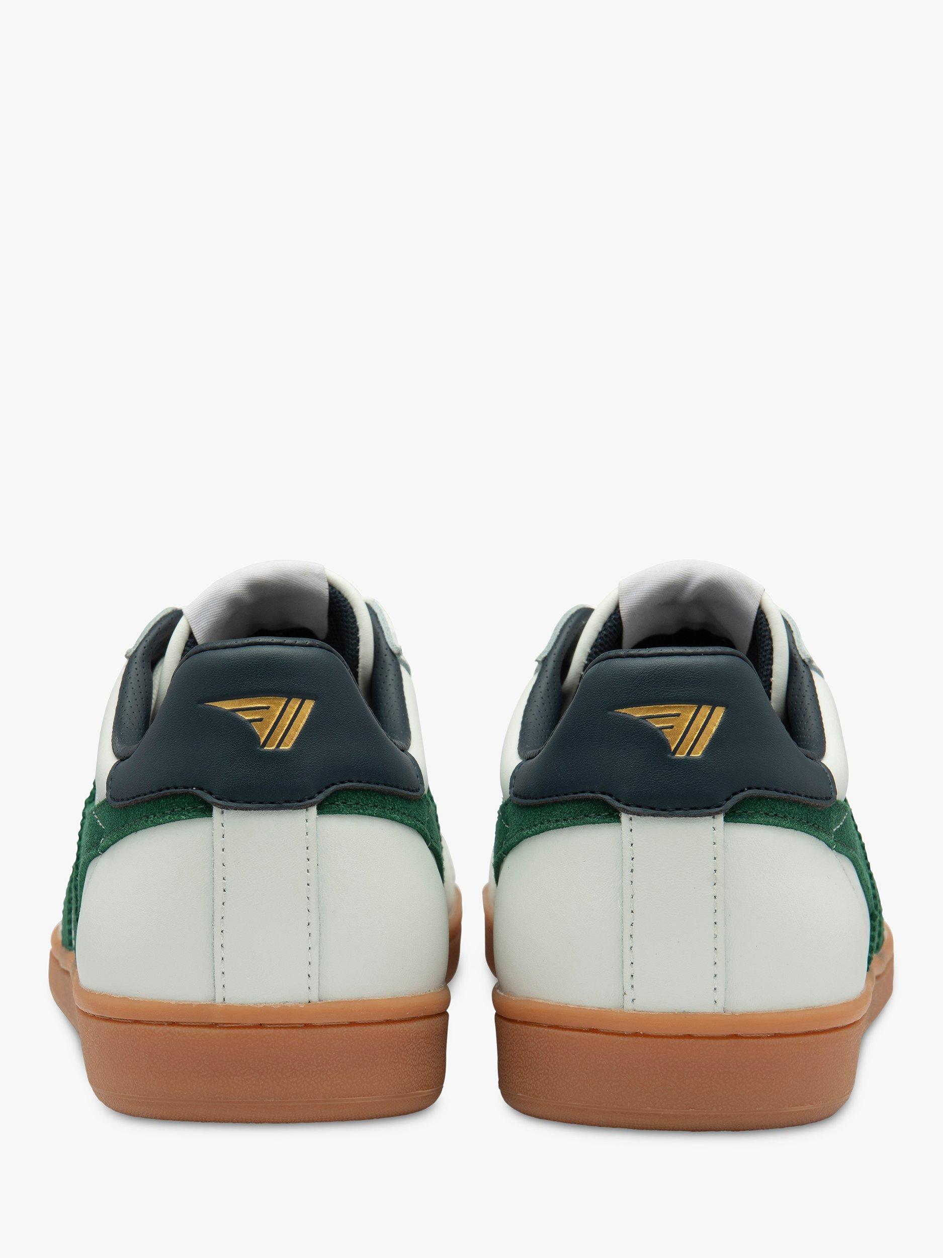 Product image 4 of 5, which shows Gola Classics Equipe II Leather Trainers, White/Green/Navy, 7