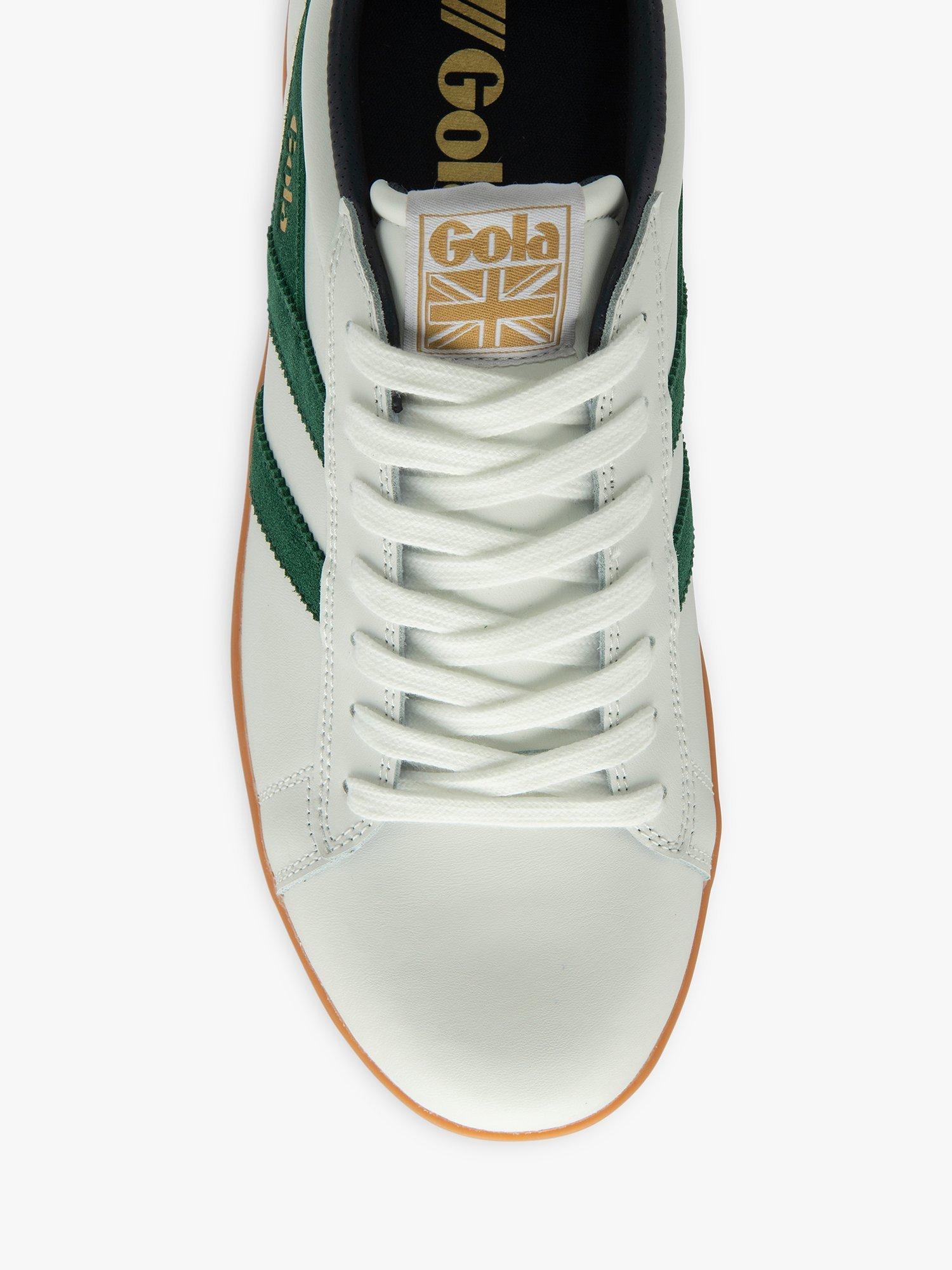 Product image 5 of 5, which shows Gola Classics Equipe II Leather Trainers, White/Green/Navy, 7