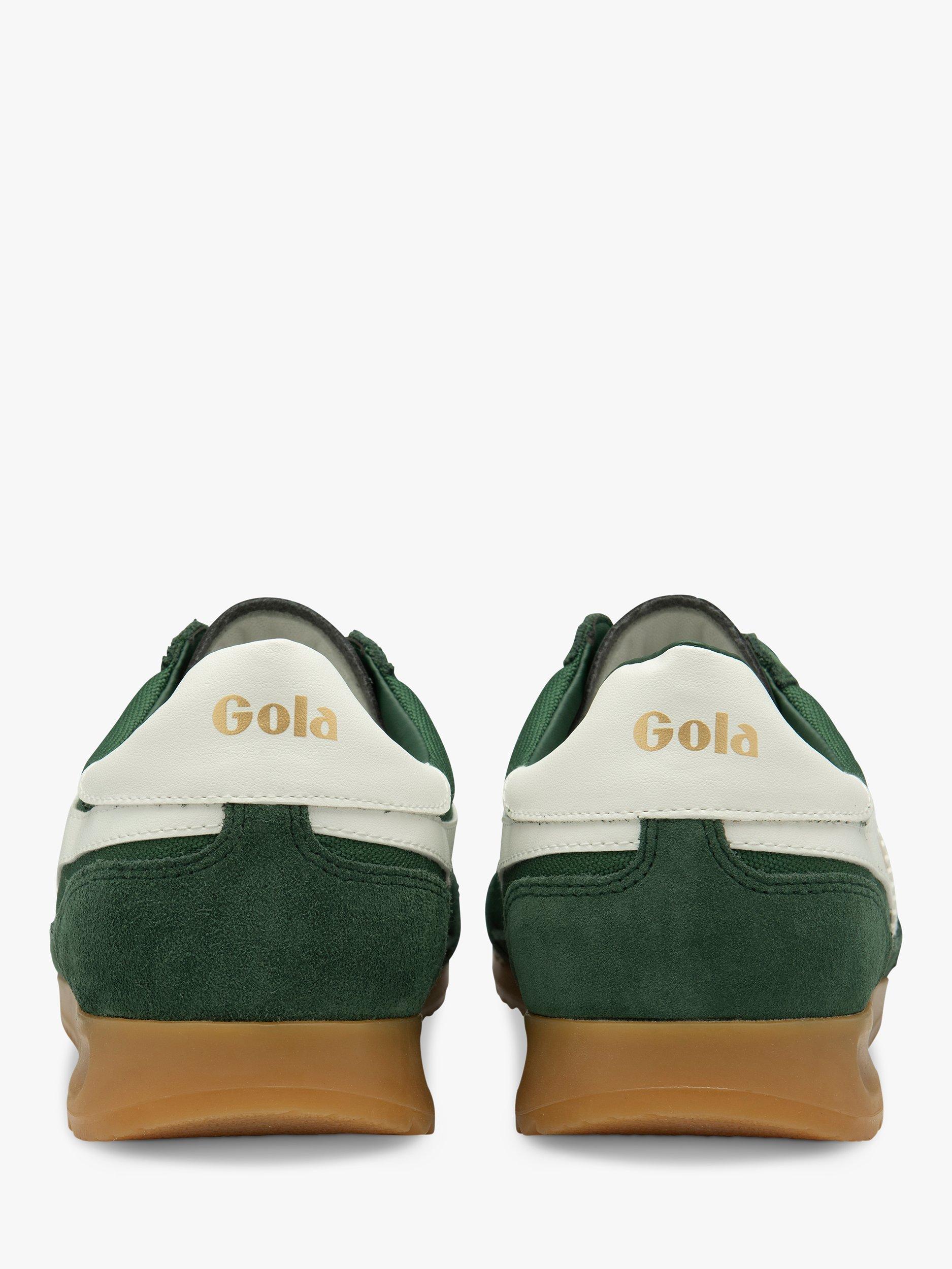 Product image 4 of 5, which shows Gola Classics Tornado Lace Up Trainers, Evergreen/Off White, 7