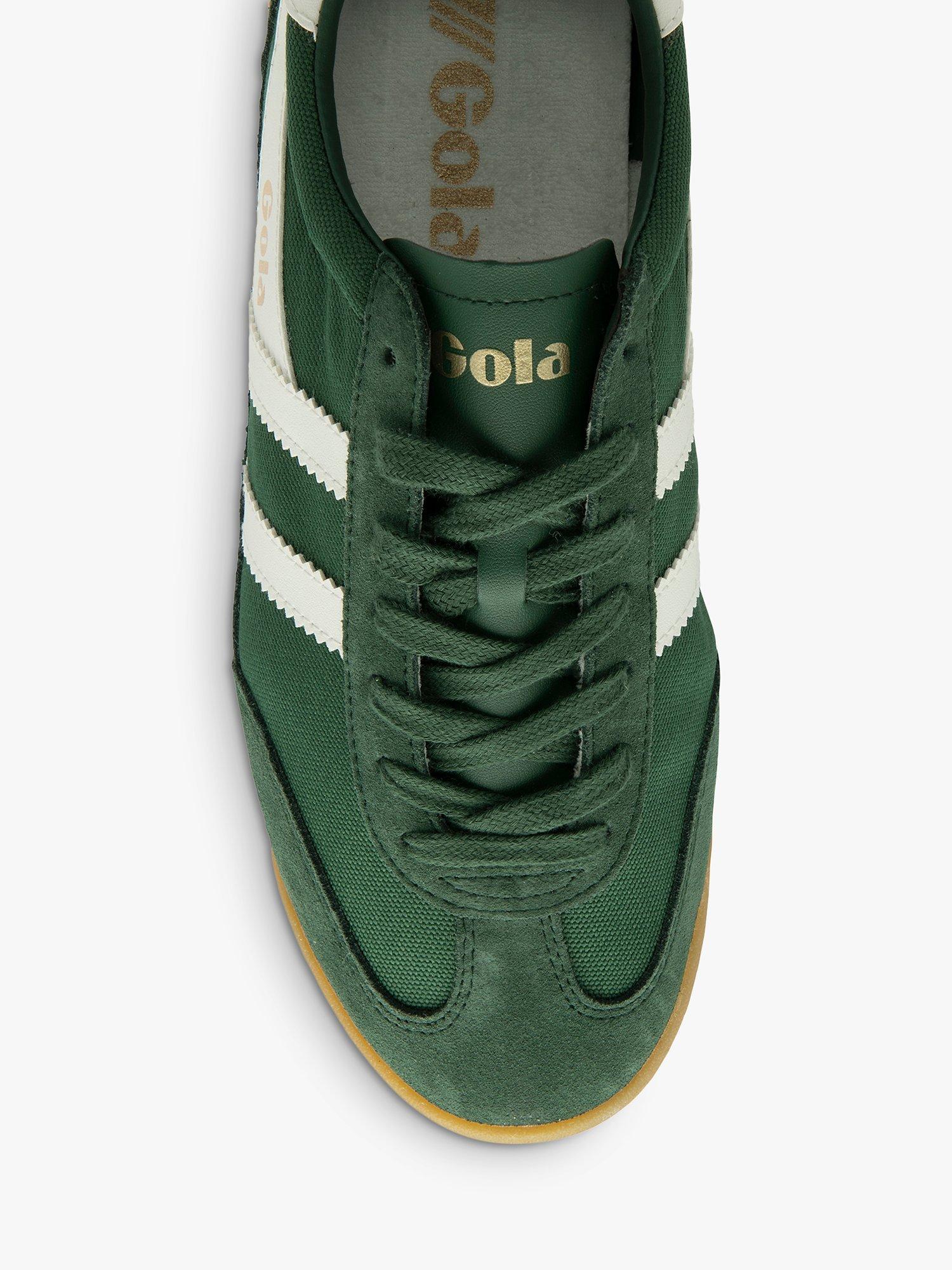 Product image 5 of 5, which shows Gola Classics Tornado Lace Up Trainers, Evergreen/Off White, 7